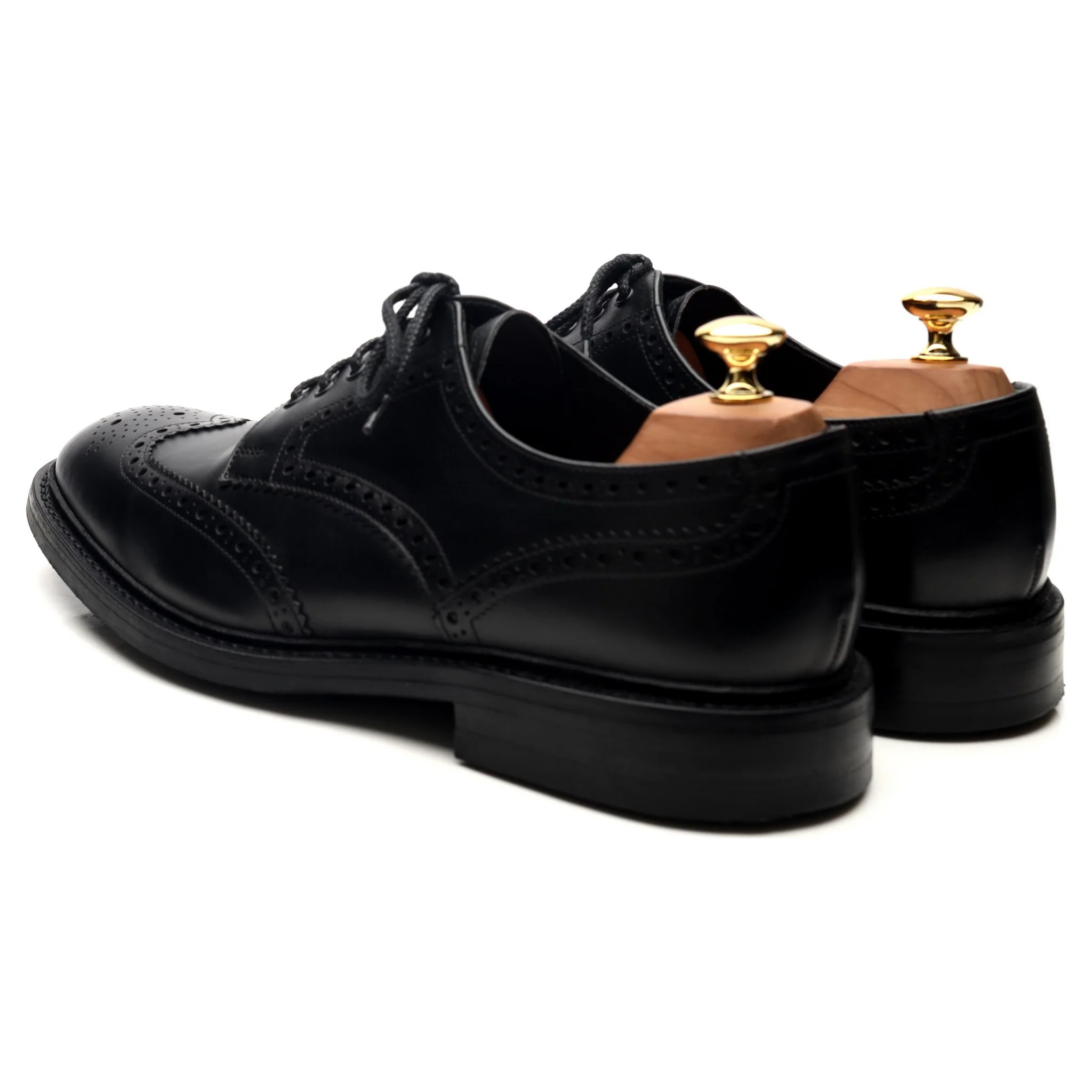1880 'Chester' Black Leather Derby Brogues UK 10 F - Image 3