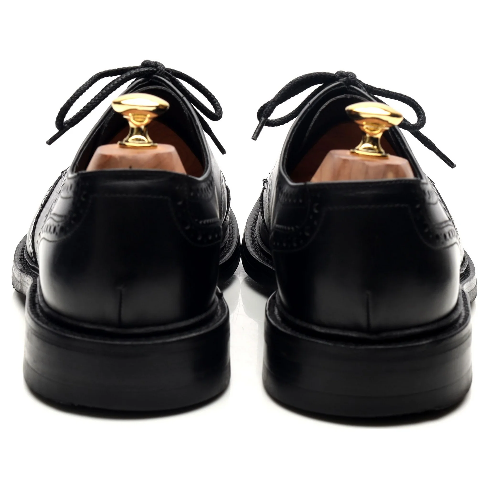 1880 'Chester' Black Leather Derby Brogues UK 10 F - Image 4