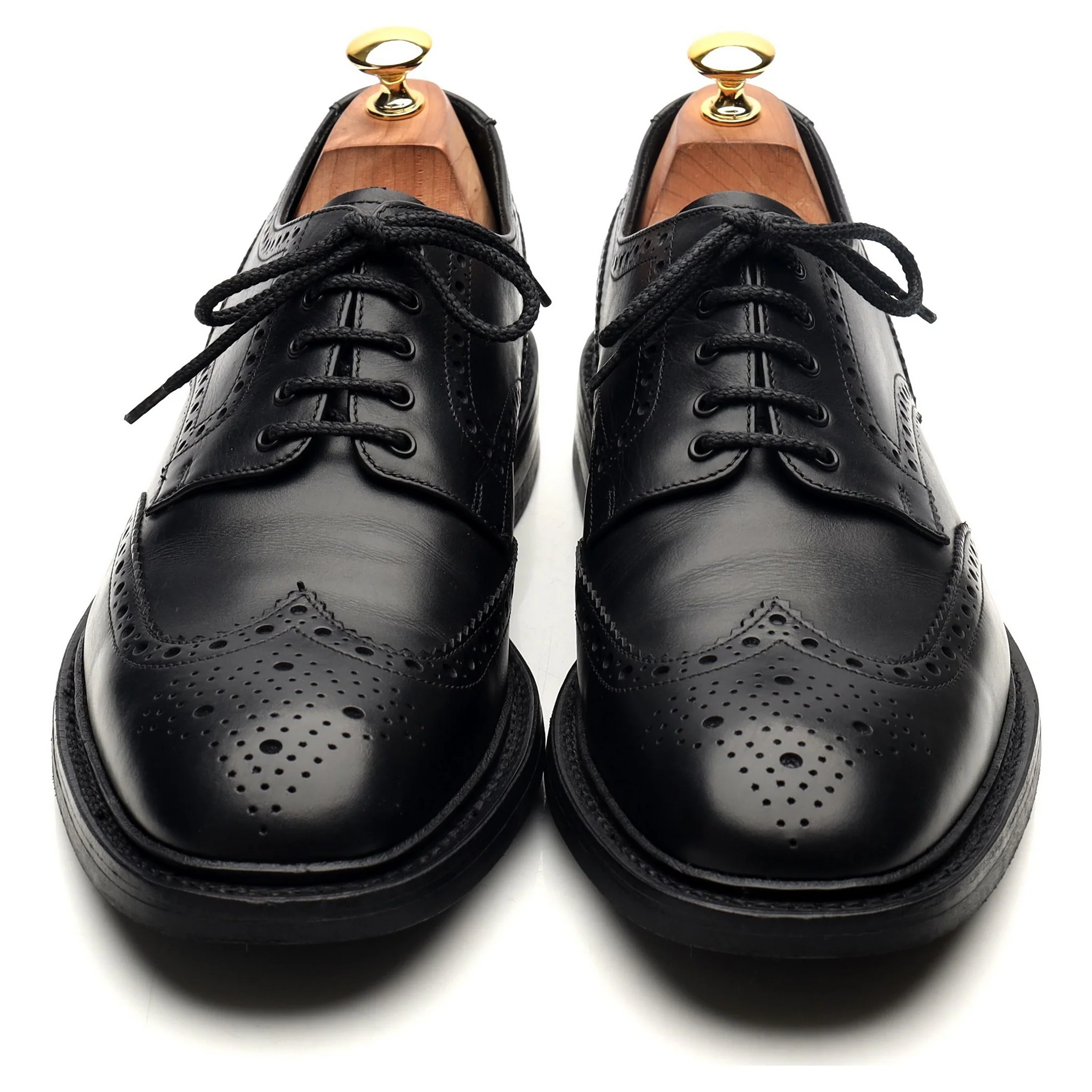 1880 'Chester' Black Leather Derby Brogues UK 10 F - Image 9