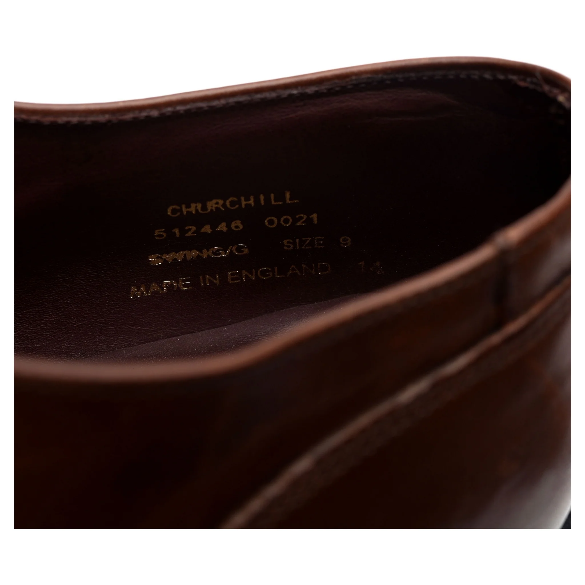 1880 'Churchill' Brown Leather Oxford UK 9 G - Image 13