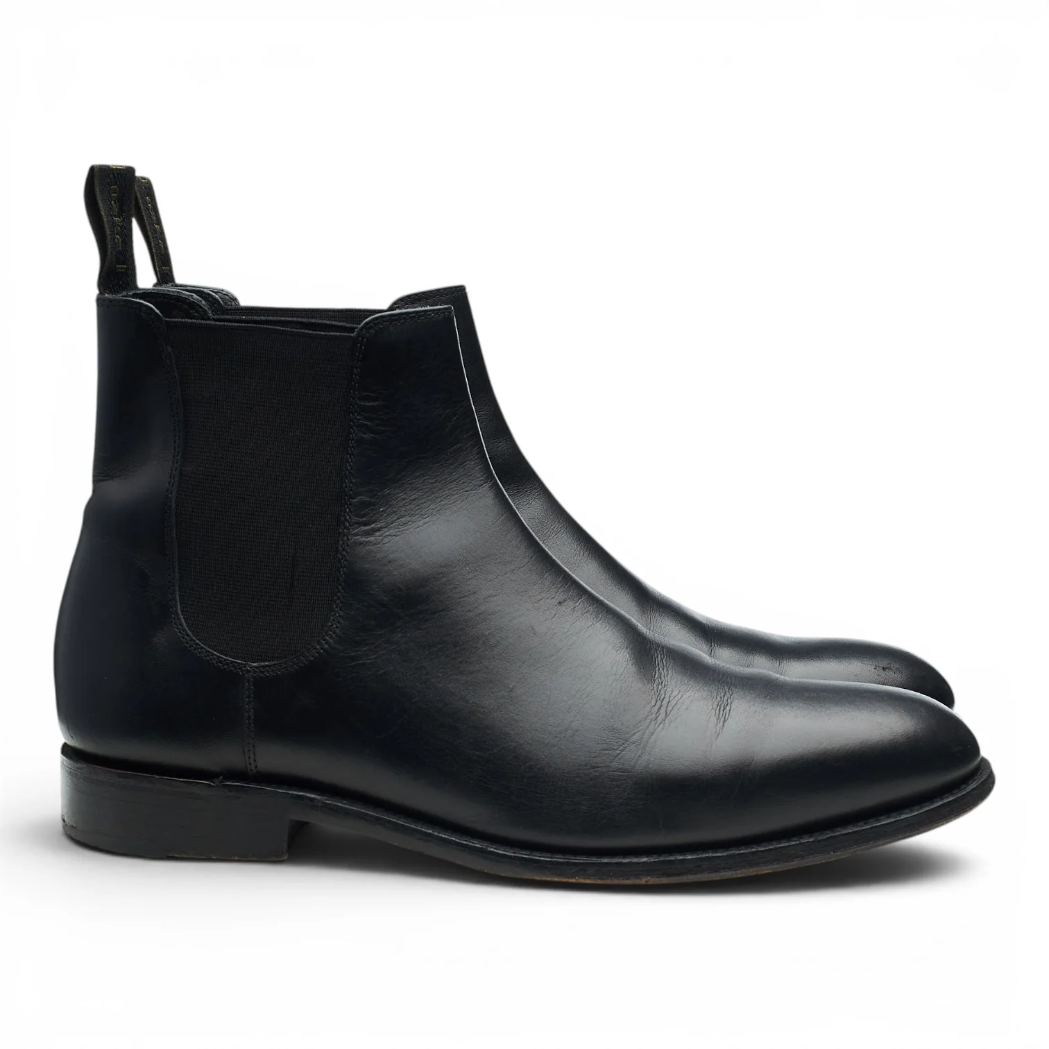 1880 'Coppergate' Black Leather Chelsea Boots UK 8 F
