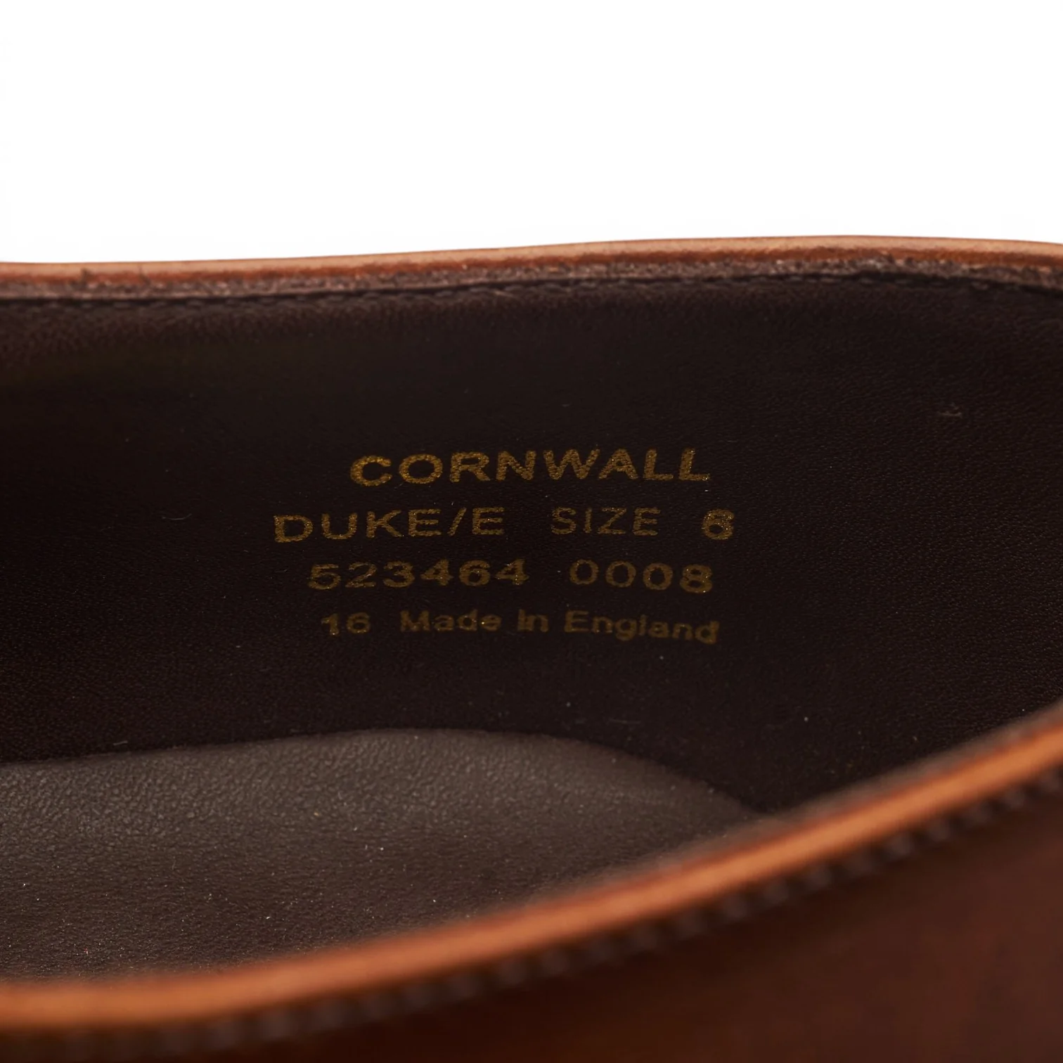 1880 'Cornwall' Brown Leather Derby UK 6 E - Image 7