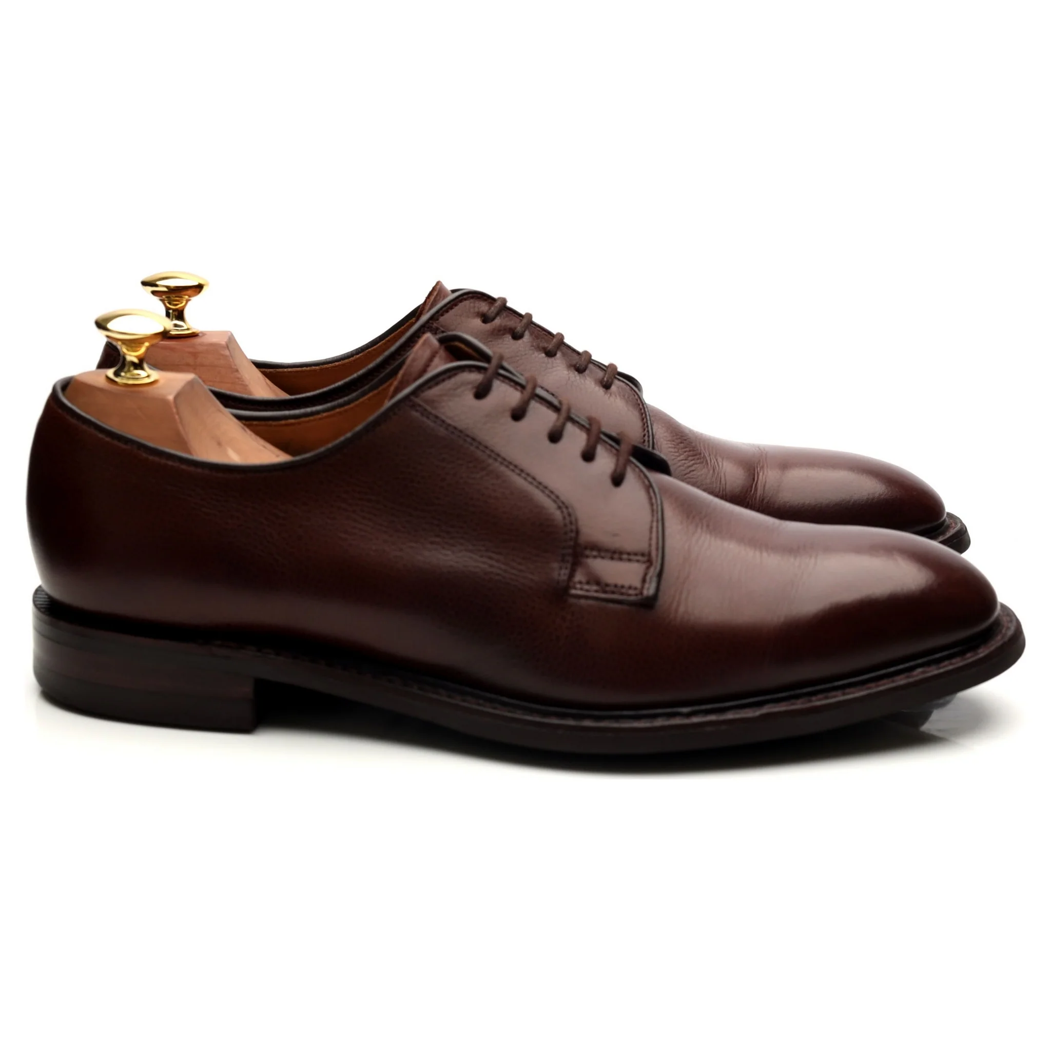 1880 Dark Brown Leather Derby UK 9 F - Image 6