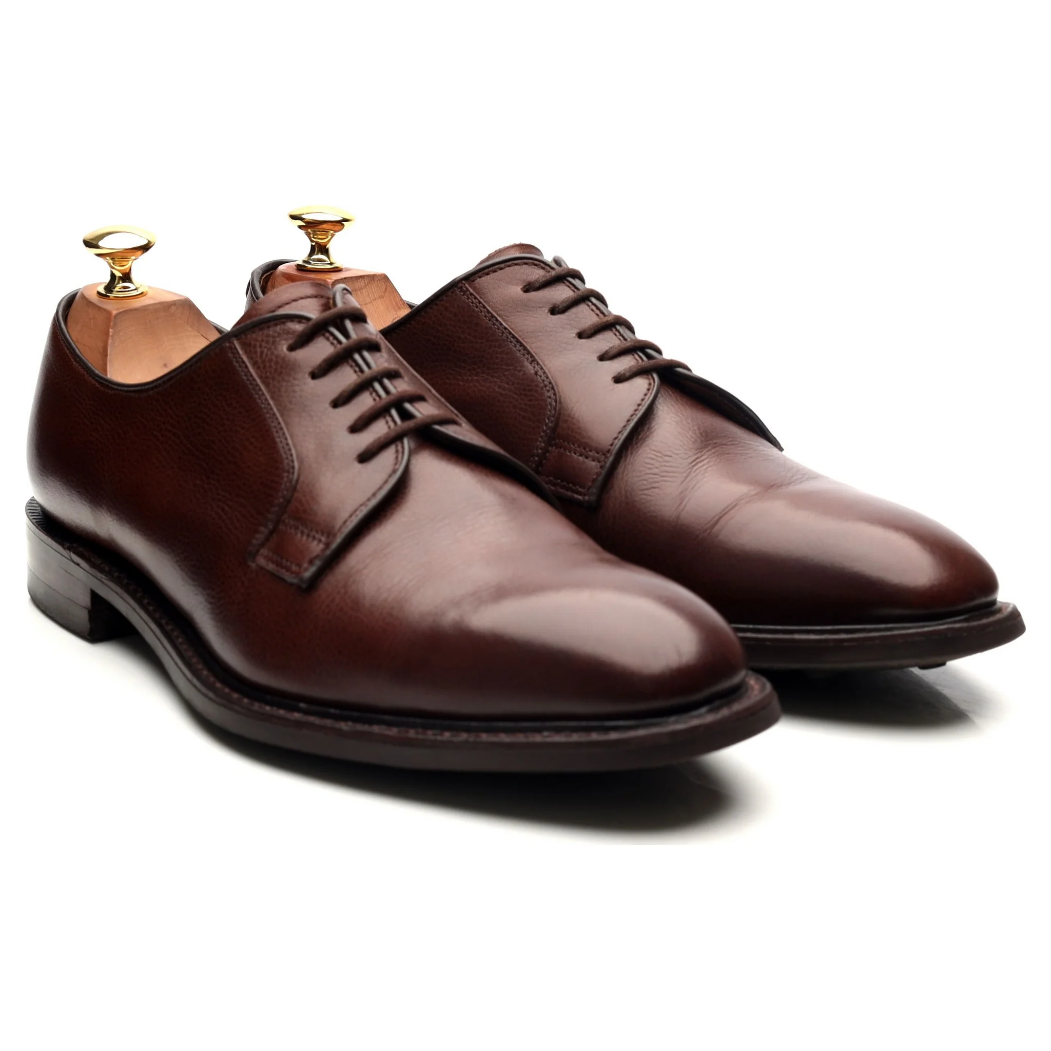 1880 Dark Brown Leather Derby UK 9 F - Image 7