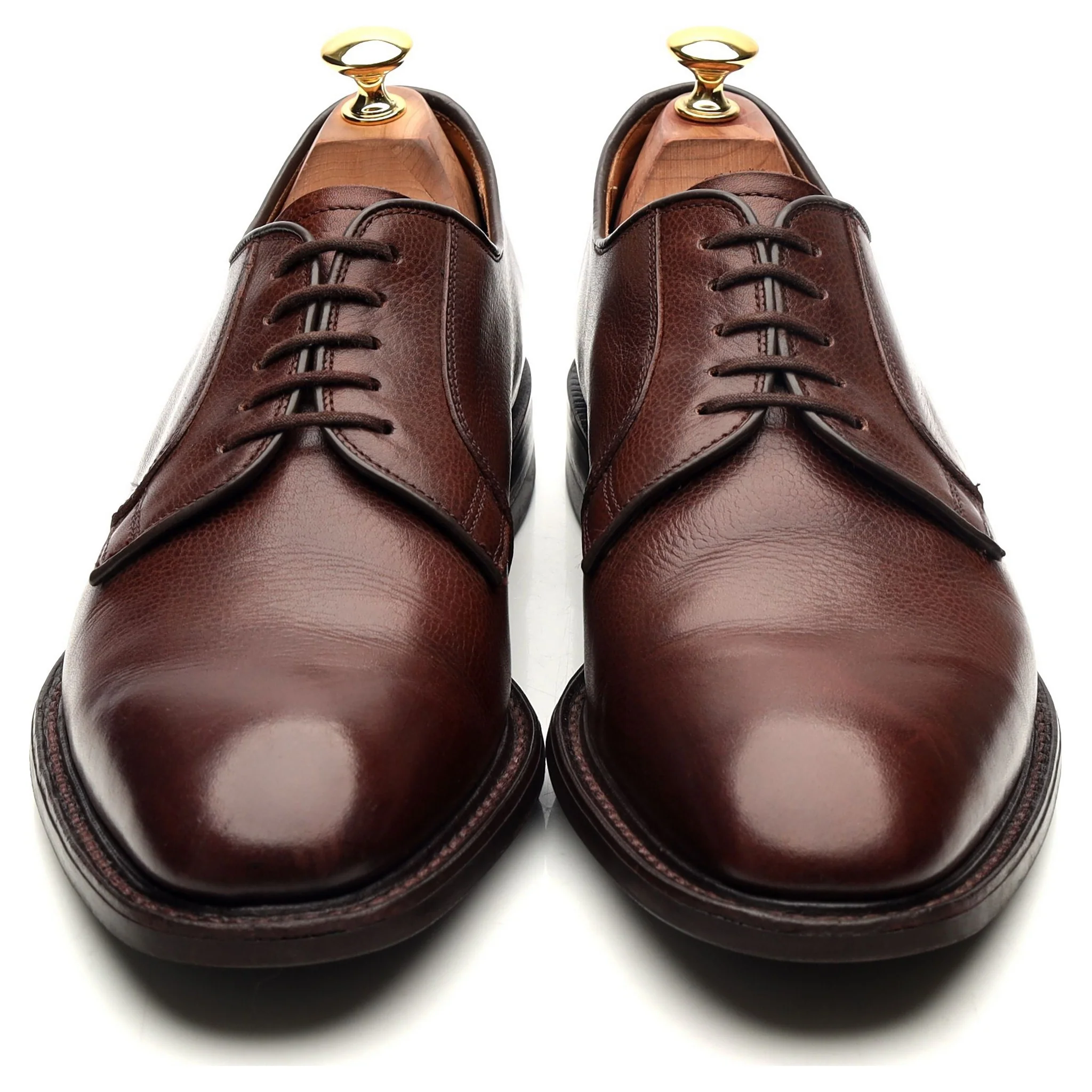 1880 Dark Brown Leather Derby UK 9 F - Image 9