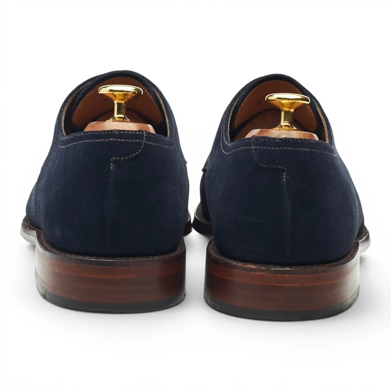 1880 'Ealing' Navy Blue Suede Split Toe Derby UK 8 F - Image 4