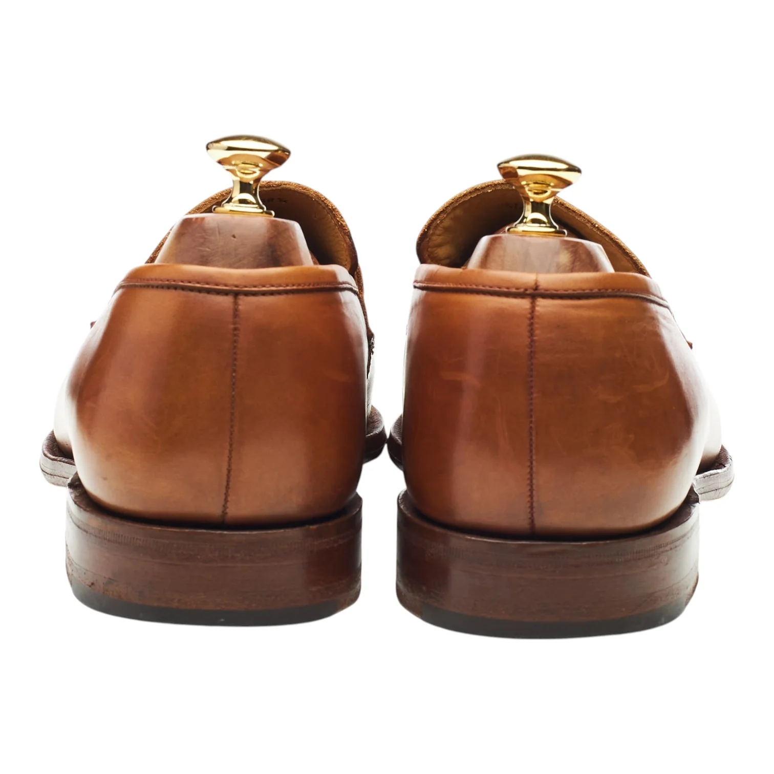 1880 'Ely' Tan Brown Leather Loafers UK 10.5 F - Image 4