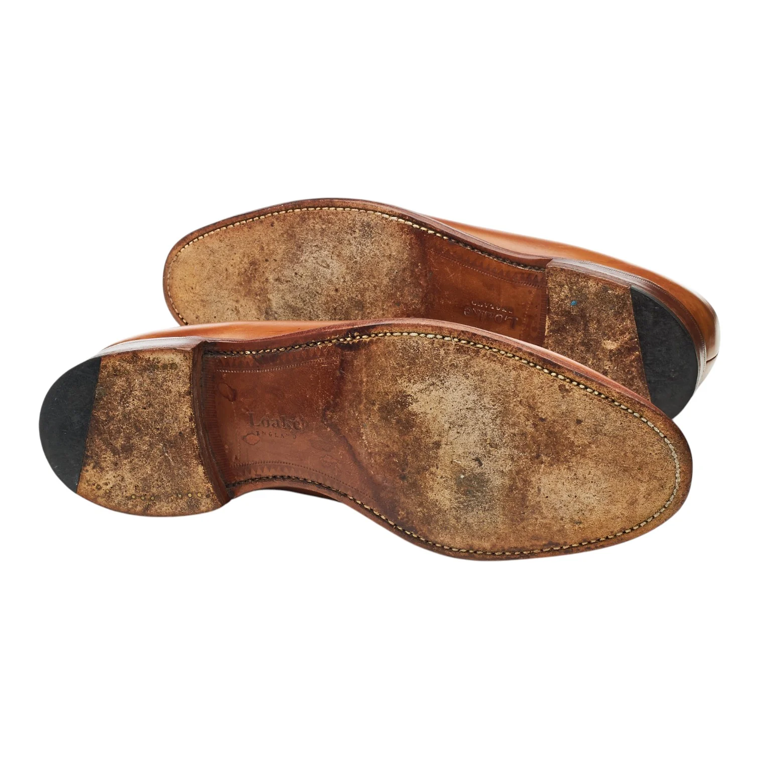 1880 'Ely' Tan Brown Leather Loafers UK 10.5 F - Image 5