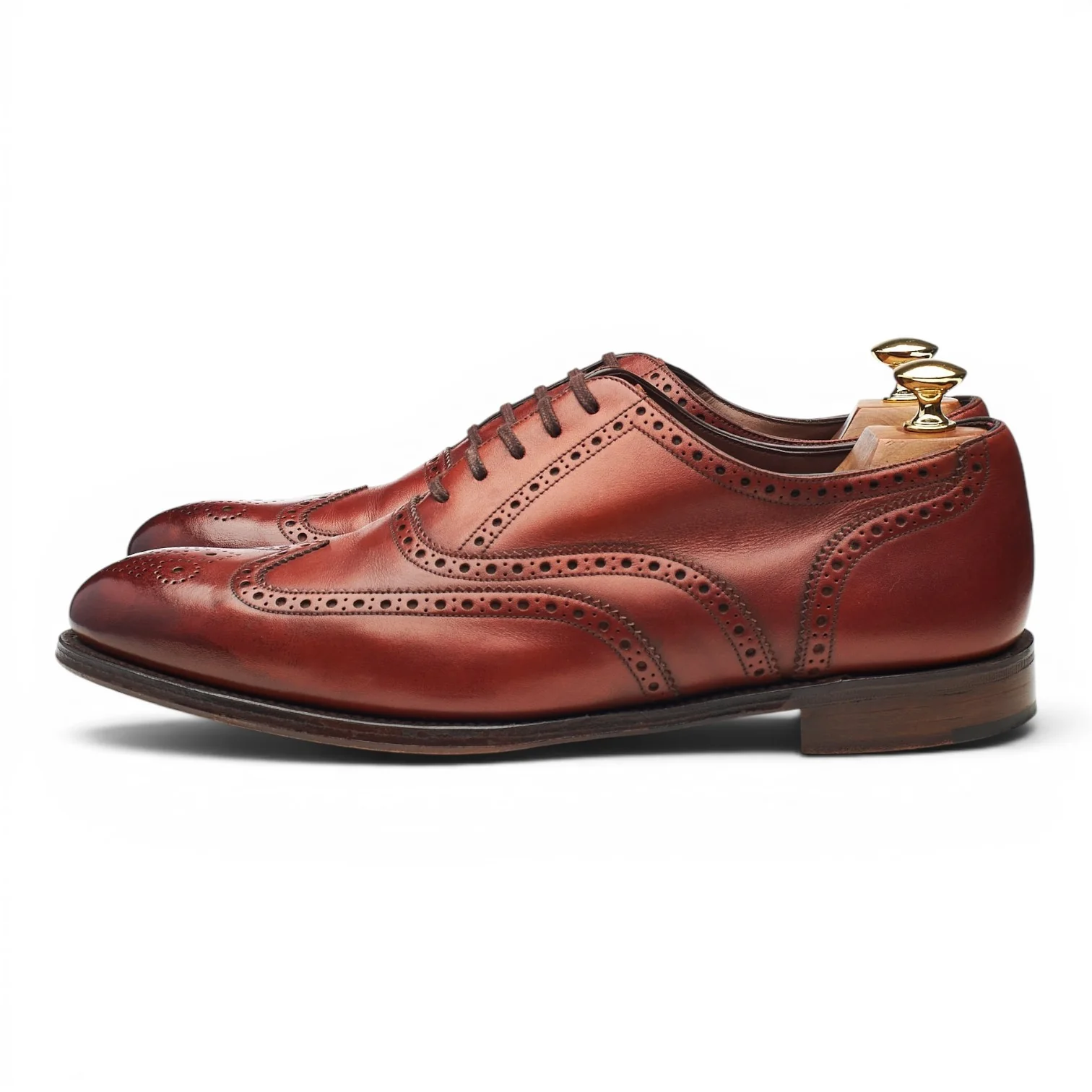 1880 Export Grade 'Torrington' Brown Leather Oxford Brogues UK 8.5 F - Image 3