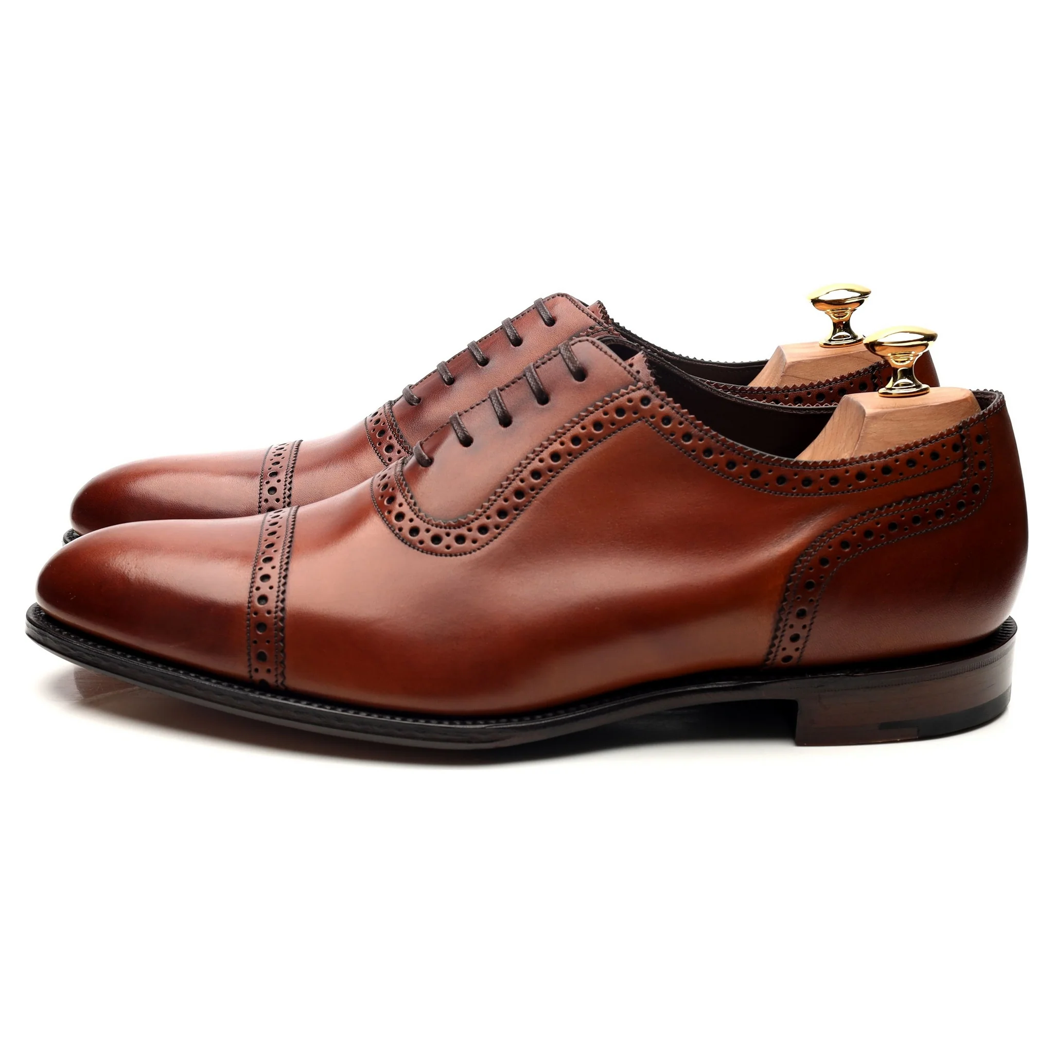 1880 Export Grade 'Trinity' Brown Leather Oxford Brogues UK 10.5 F - Image 2