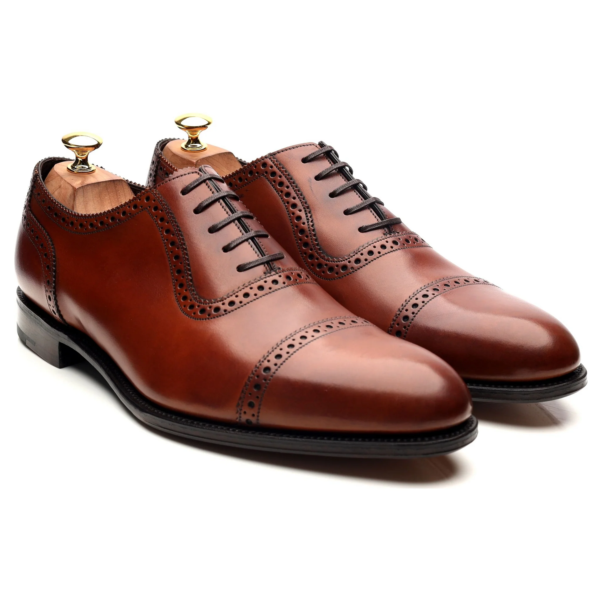1880 Export Grade 'Trinity' Brown Leather Oxford Brogues UK 10.5 F - Image 7