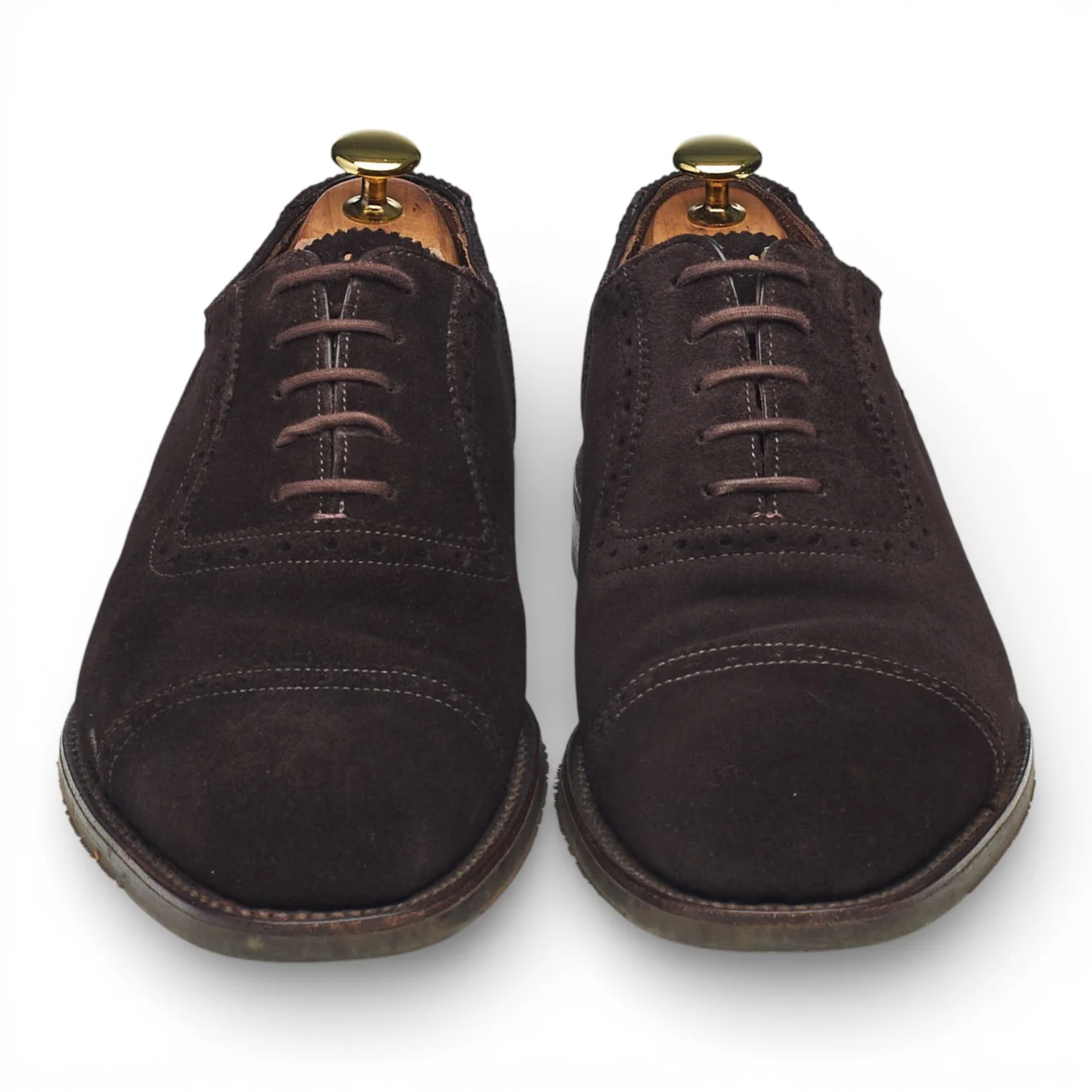 1880 'Fleet' Dark Brown Suede Oxford UK 8 F SUBS - Image 2