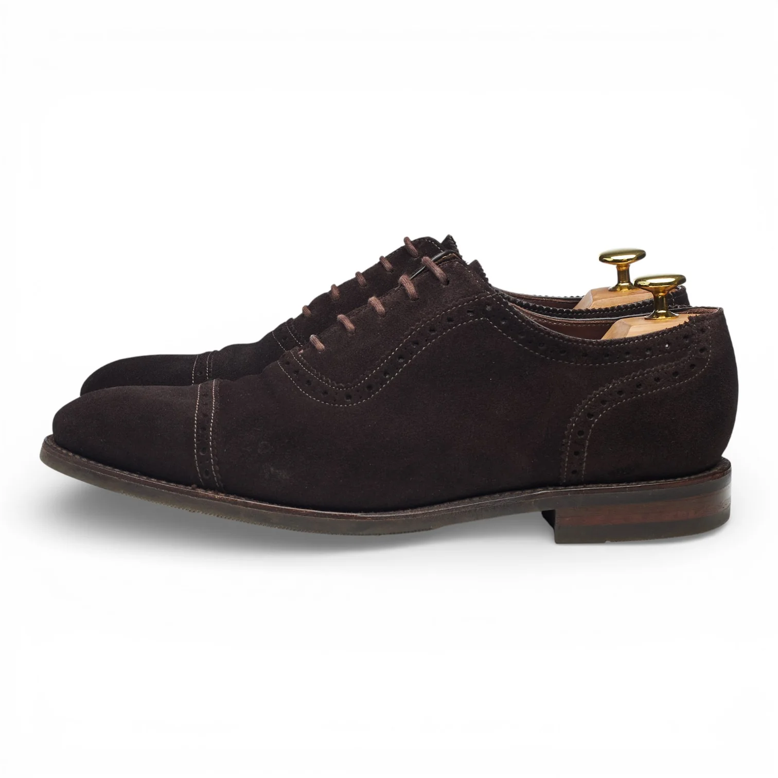 1880 'Fleet' Dark Brown Suede Oxford UK 8 F SUBS - Image 3