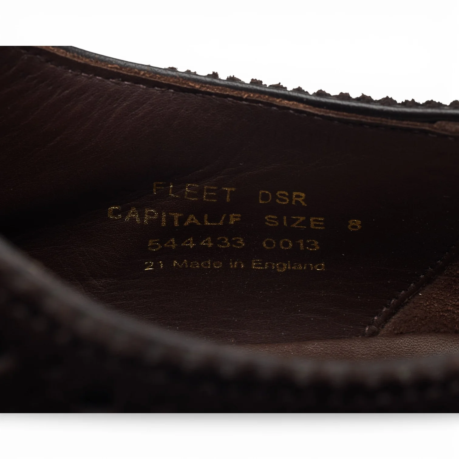 1880 'Fleet' Dark Brown Suede Oxford UK 8 F SUBS - Image 8