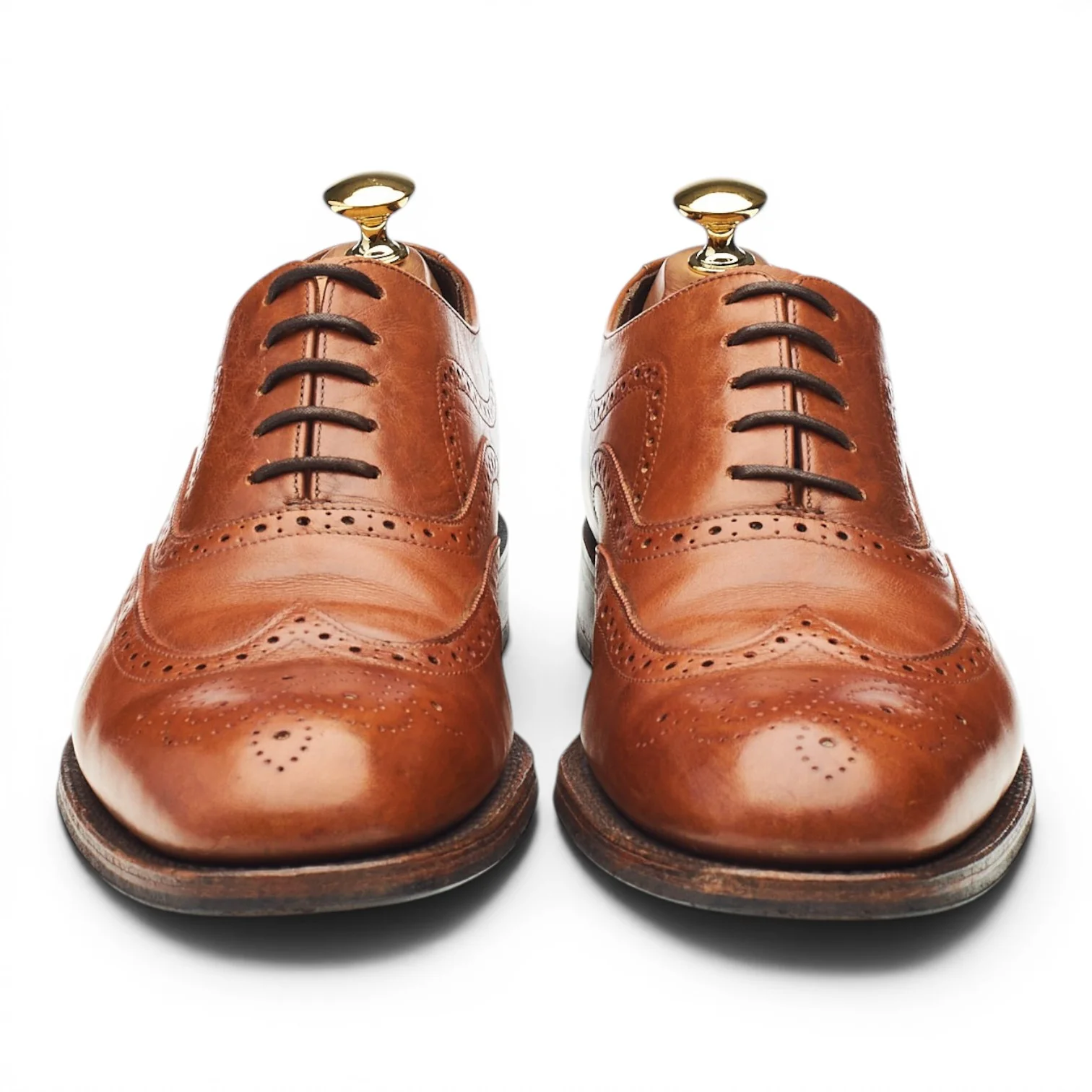 1880 'Heston' Tan Brown Leather Oxford Brogues UK 6.5 F - Image 2