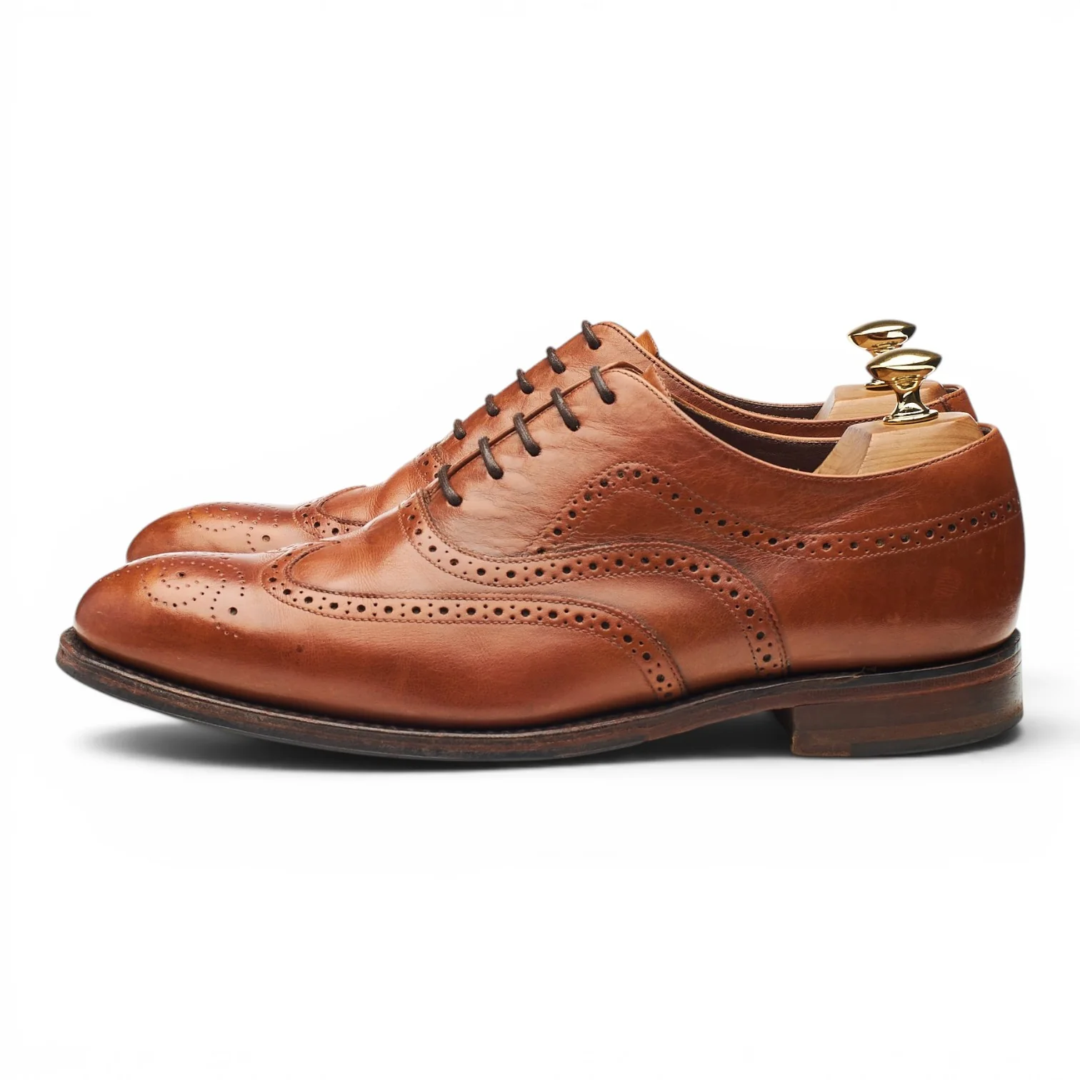 1880 'Heston' Tan Brown Leather Oxford Brogues UK 6.5 F - Image 3