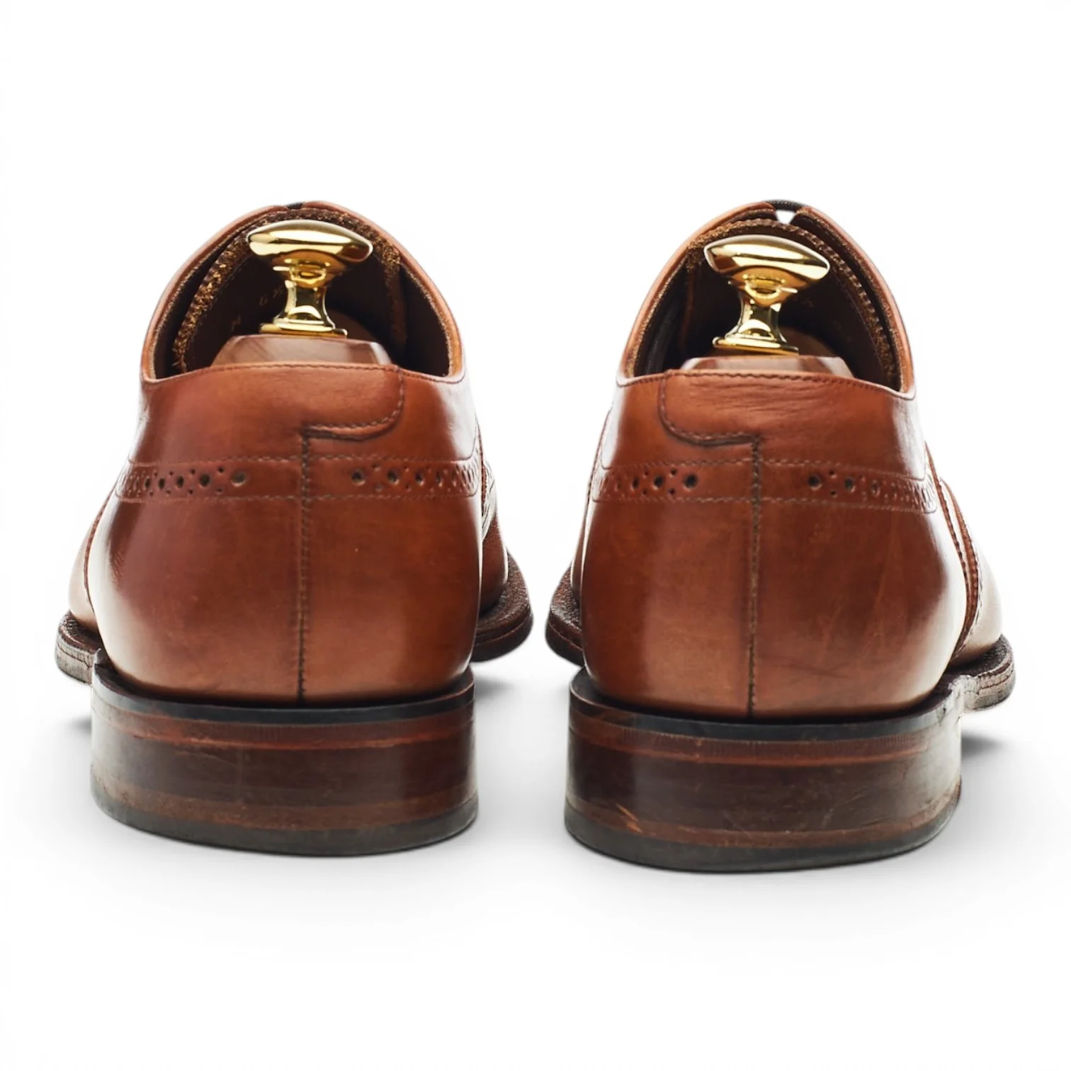 1880 'Heston' Tan Brown Leather Oxford Brogues UK 6.5 F - Image 4