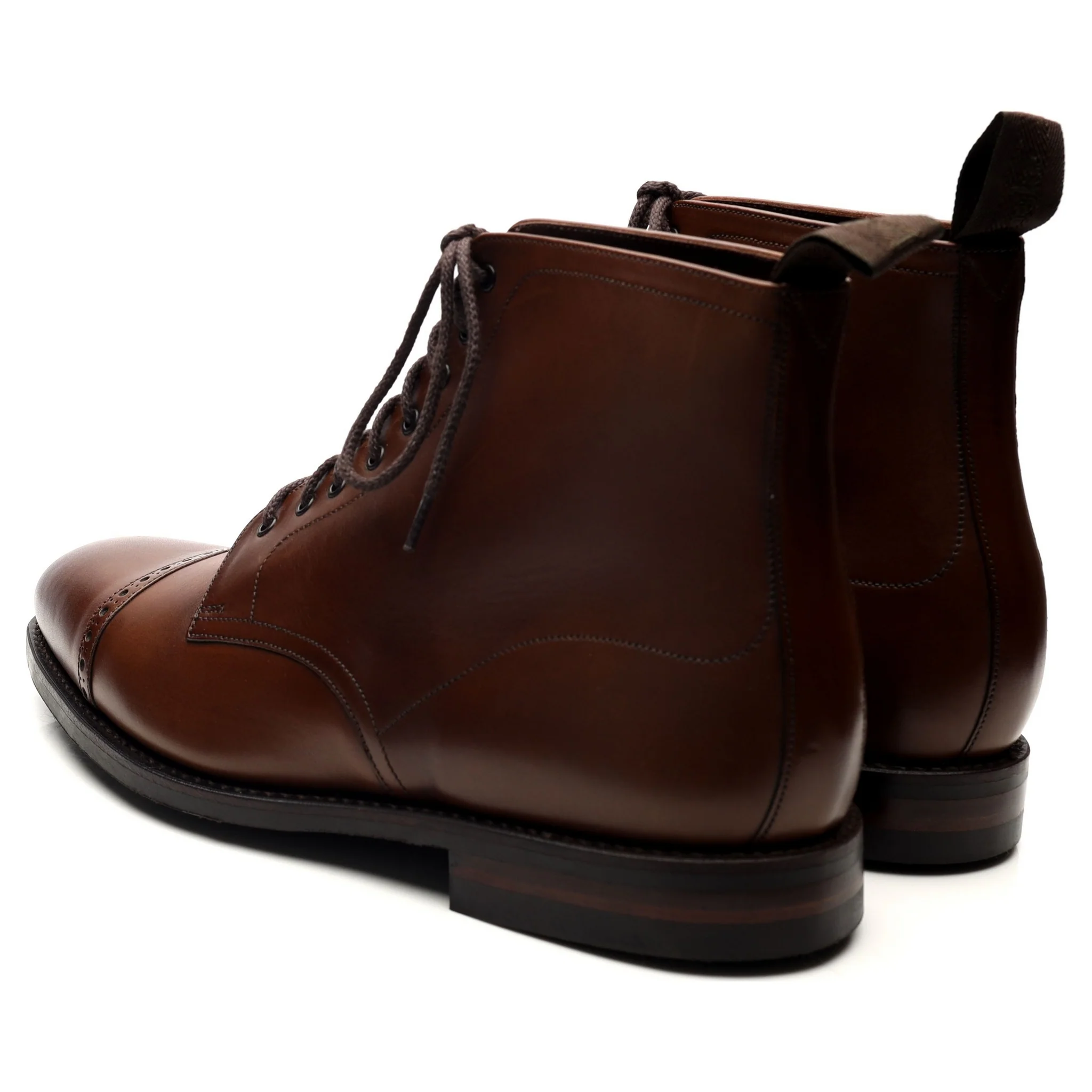 1880 'Hyde' Brown Leather Boots UK 9 F - Image 3