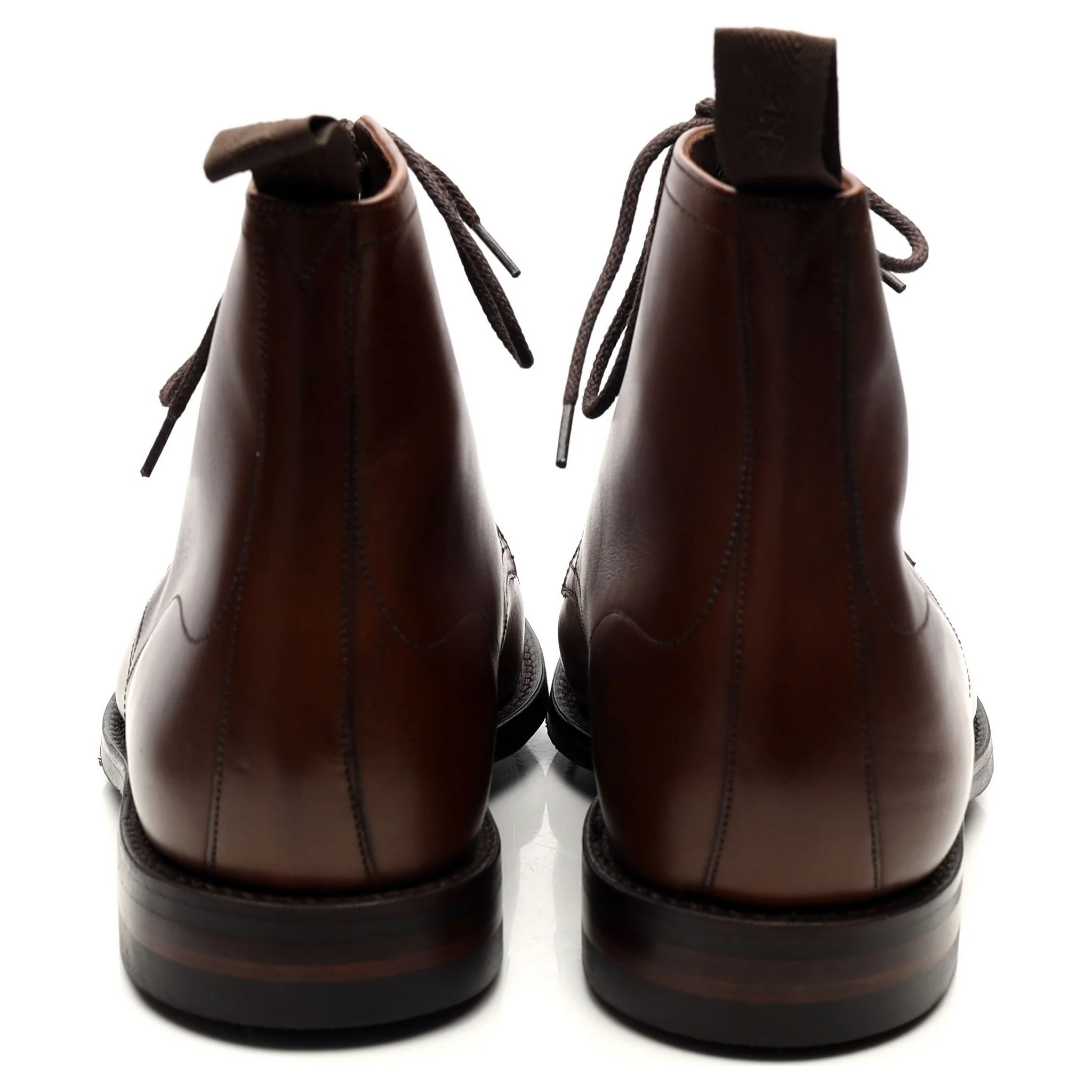 1880 'Hyde' Brown Leather Boots UK 9 F - Image 4