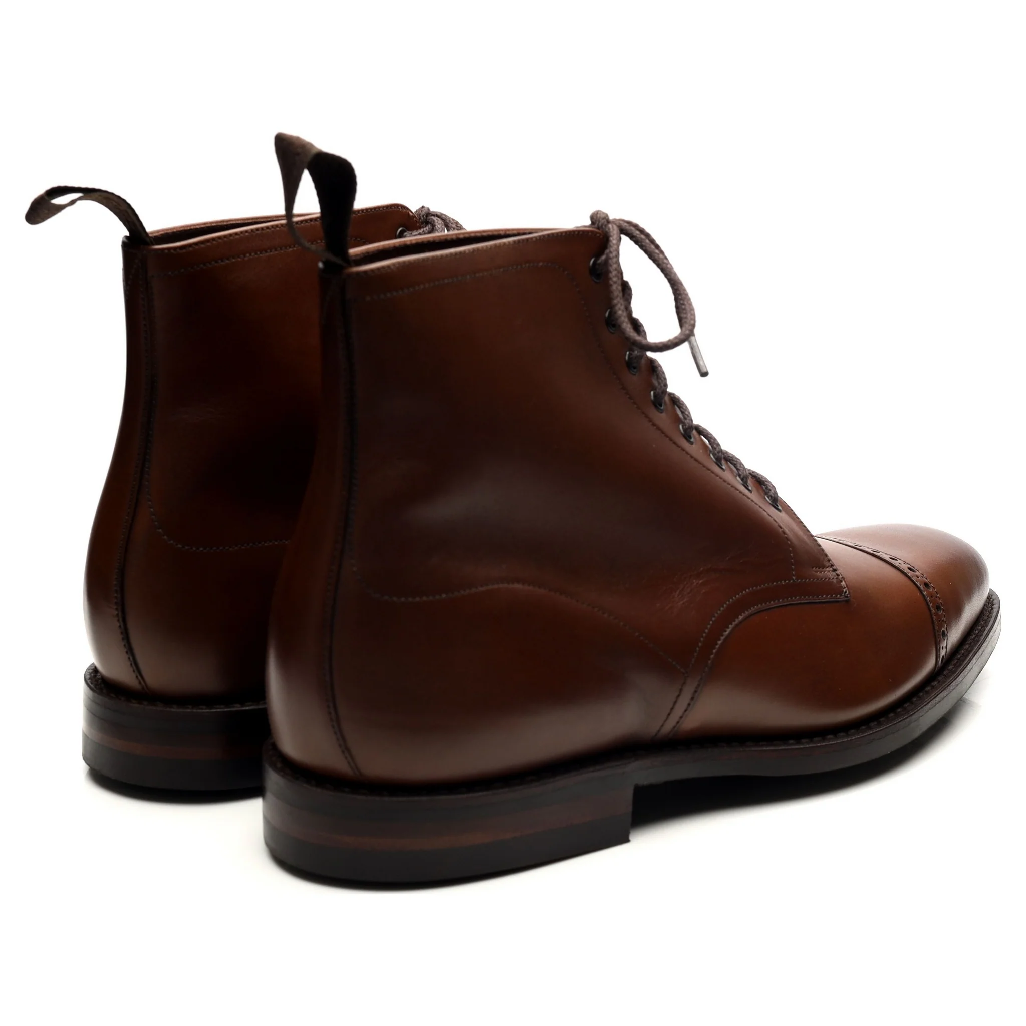 1880 'Hyde' Brown Leather Boots UK 9 F - Image 5