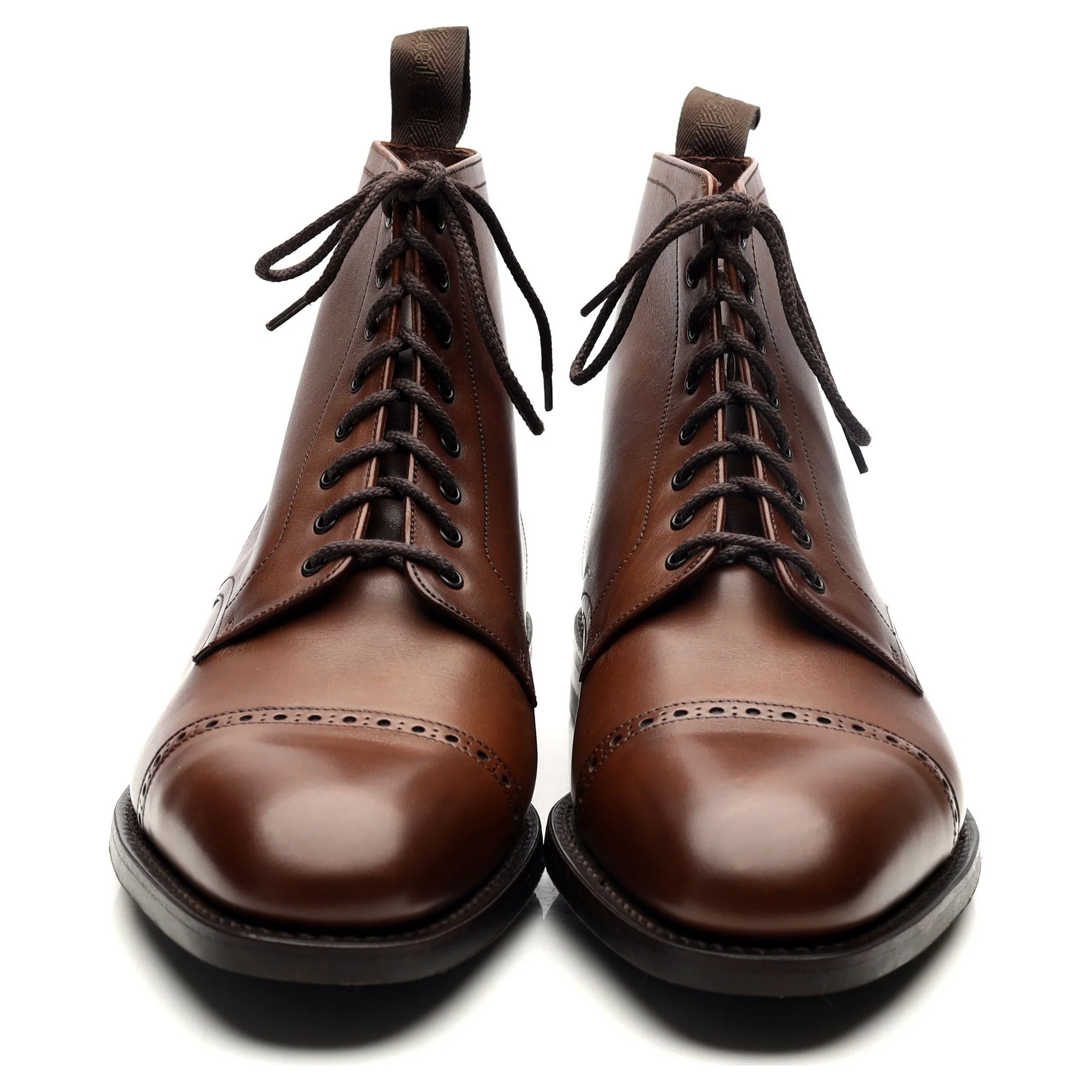 1880 'Hyde' Brown Leather Boots UK 9 F - Image 8