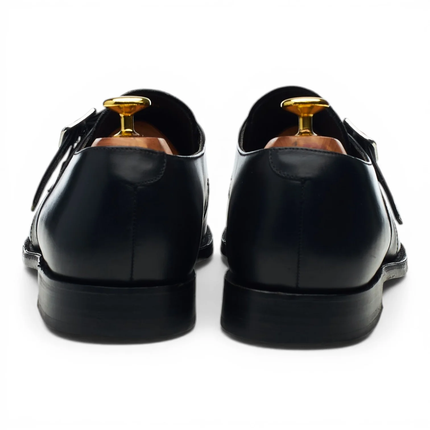 1880 'Islington' Black Leather Monk Strap UK 8.5 F - Image 4