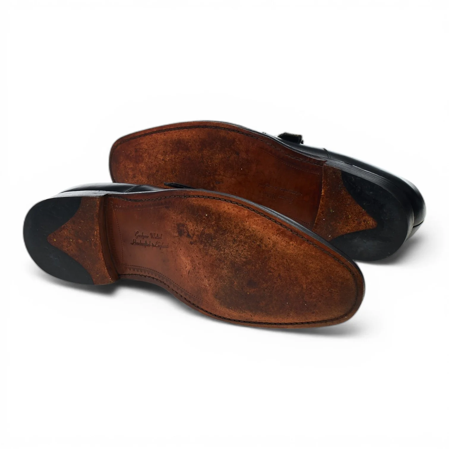 1880 'Islington' Black Leather Monk Strap UK 8.5 F - Image 6