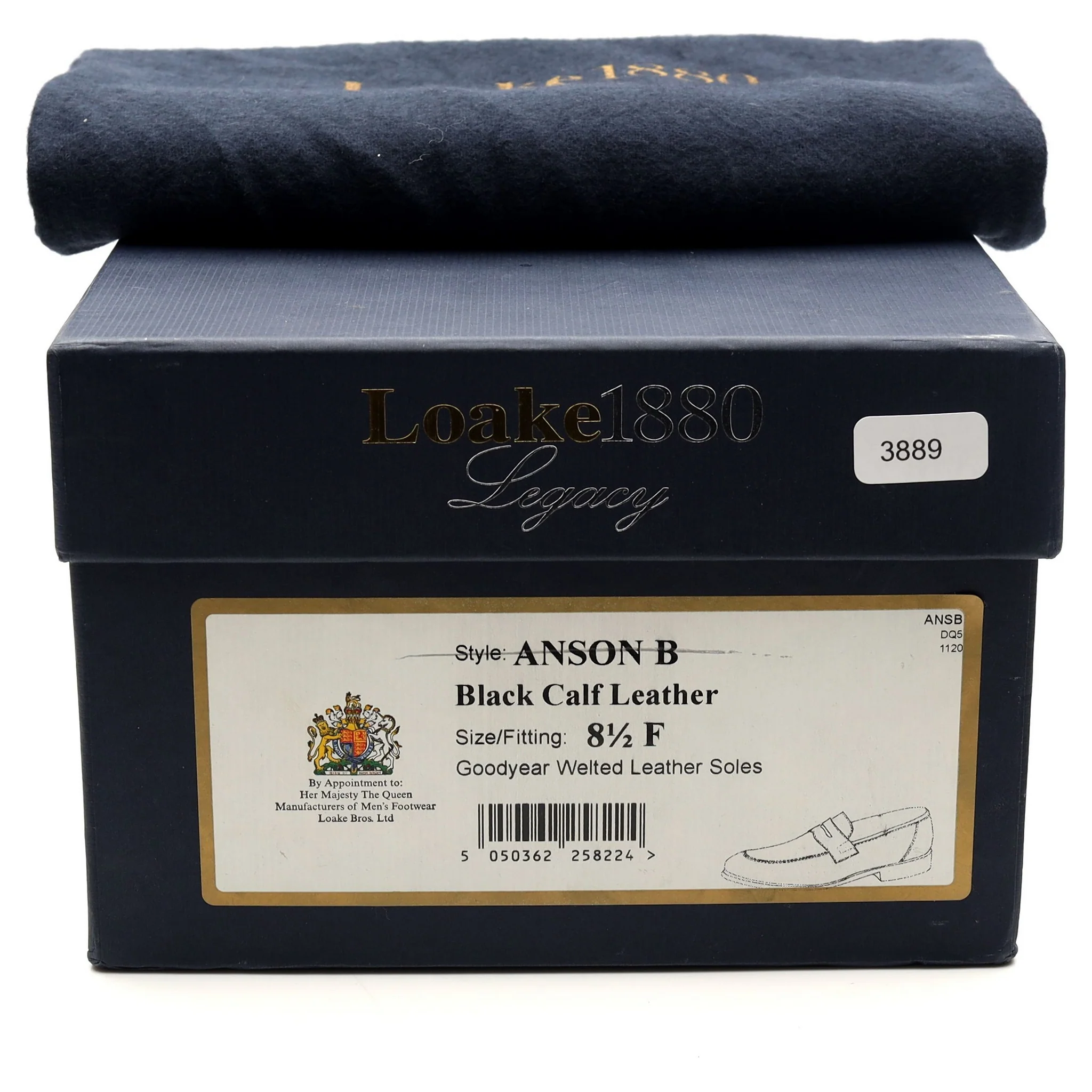 1880 Legacy 'Anson' Black Leather Loafers UK 8.5 F - Image 14