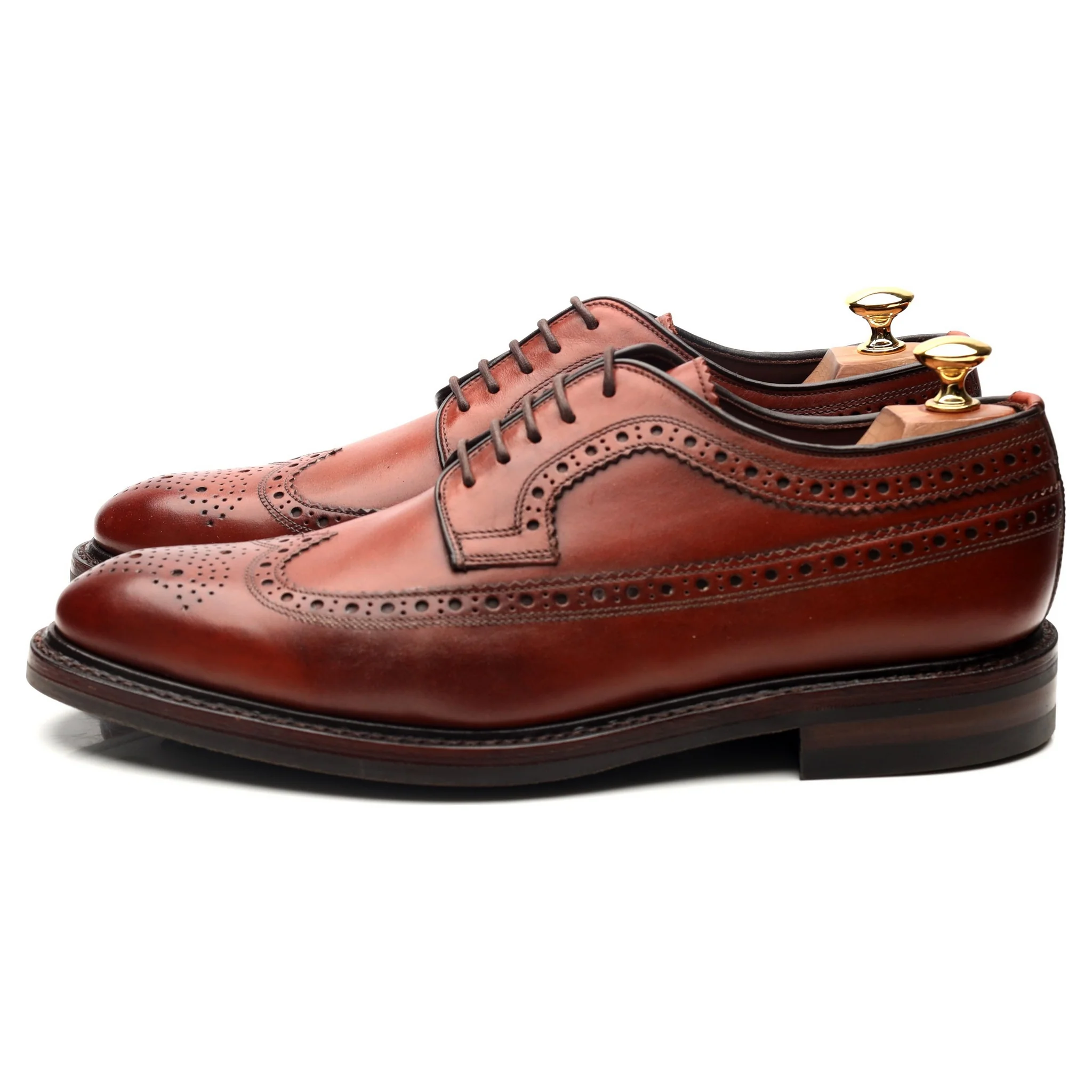 1880 Legacy 'Birkdale' Brown Leather Derby Brogues UK 9 F - Image 2