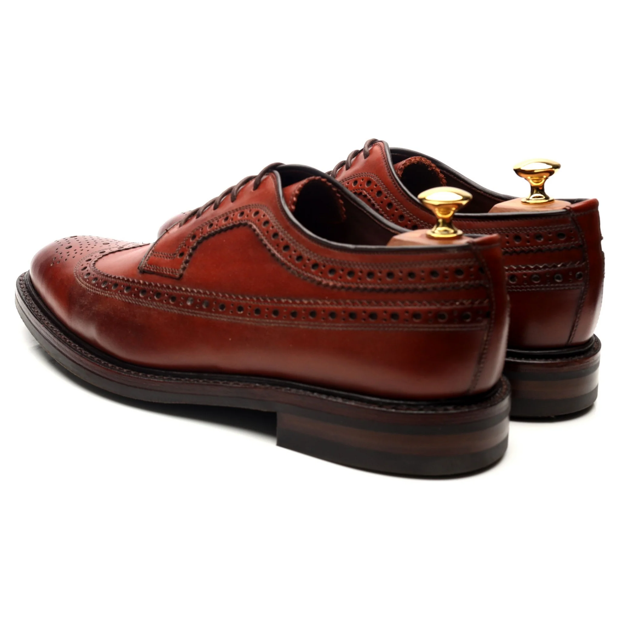 1880 Legacy 'Birkdale' Brown Leather Derby Brogues UK 9 F - Image 3