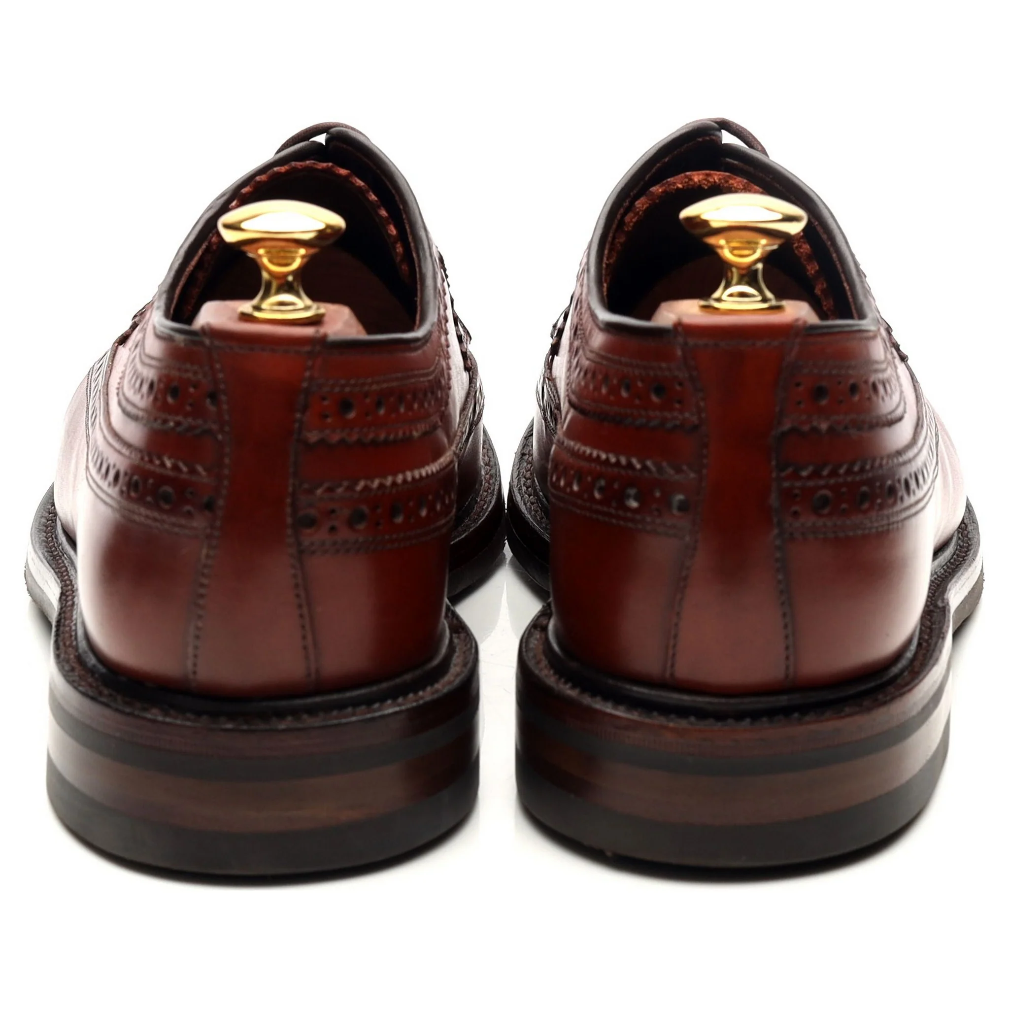 1880 Legacy 'Birkdale' Brown Leather Derby Brogues UK 9 F - Image 4