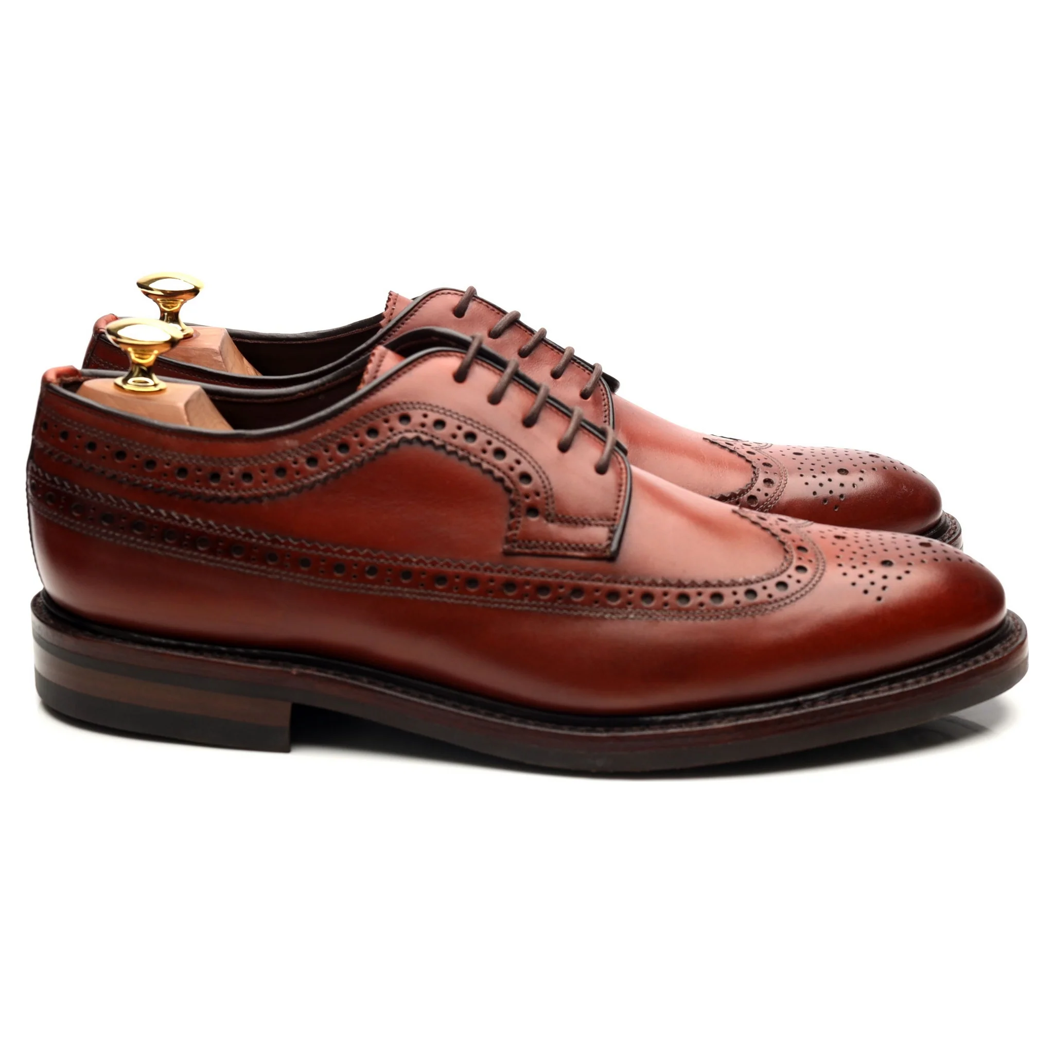 1880 Legacy 'Birkdale' Brown Leather Derby Brogues UK 9 F - Image 6