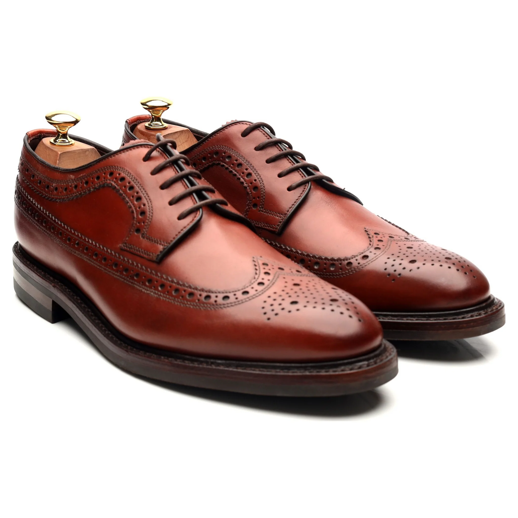 1880 Legacy 'Birkdale' Brown Leather Derby Brogues UK 9 F - Image 7