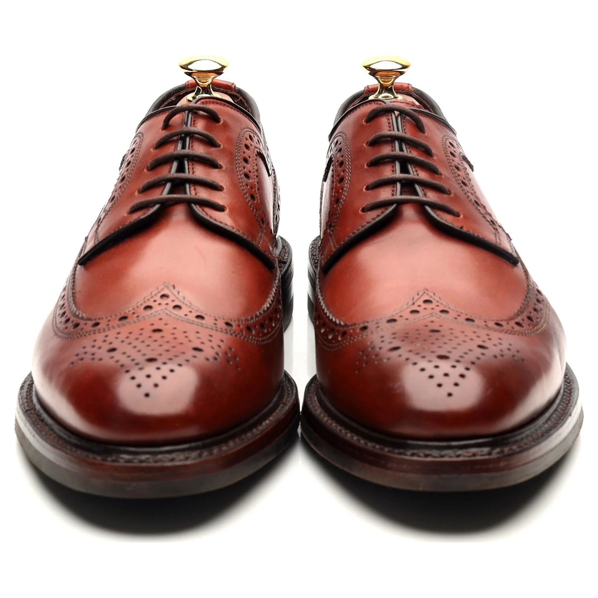 1880 Legacy 'Birkdale' Brown Leather Derby Brogues UK 9 F - Image 8