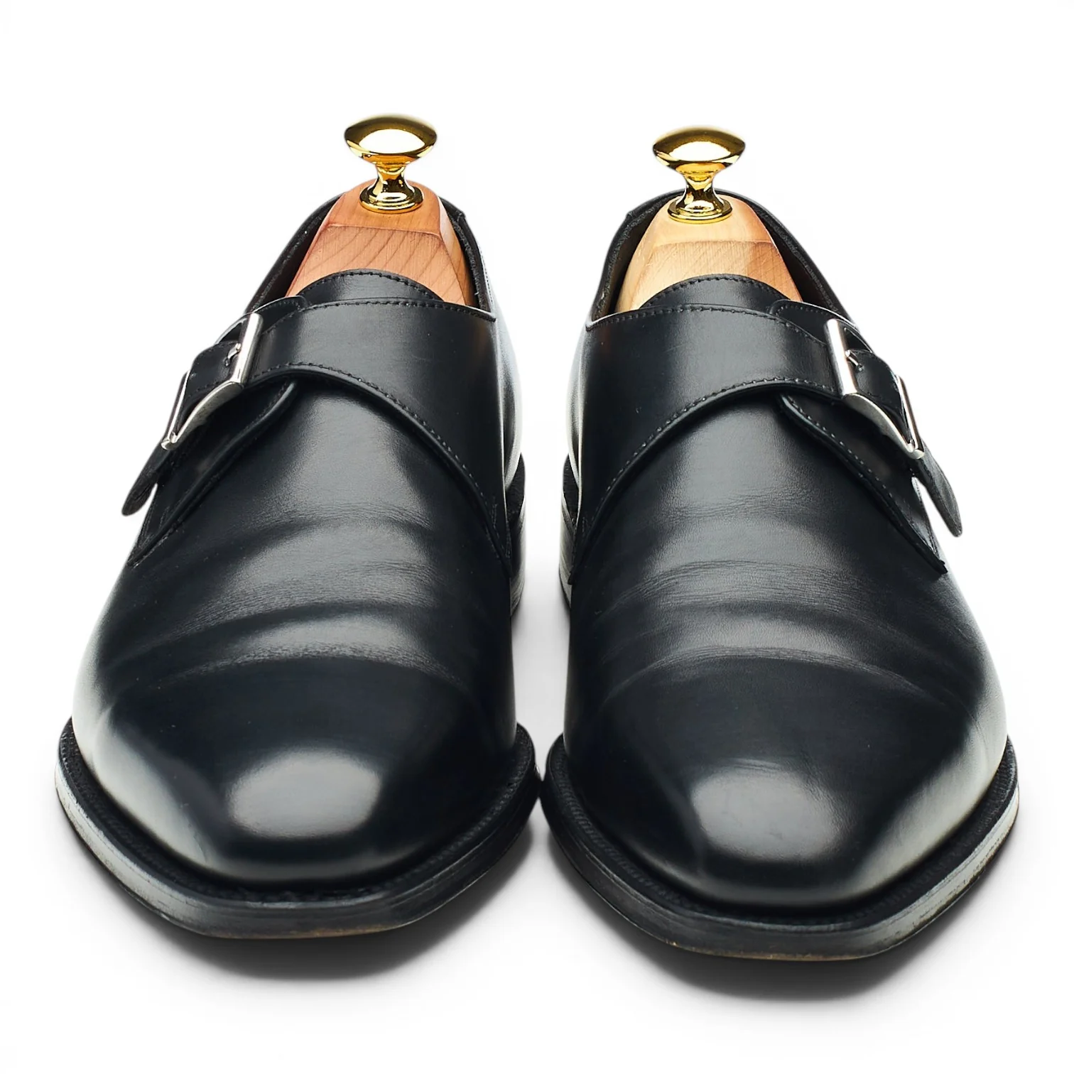 1880 'Medway' Black Leather Monk Strap UK 7.5 F - Image 2