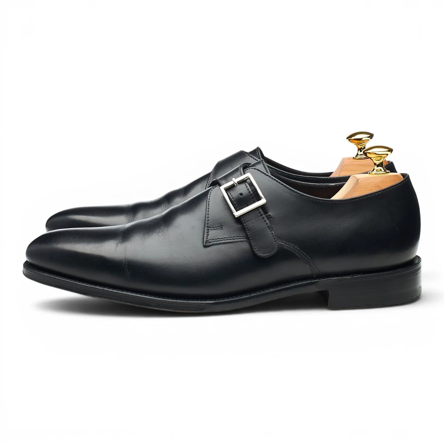1880 'Medway' Black Leather Monk Strap UK 7.5 F - Image 3