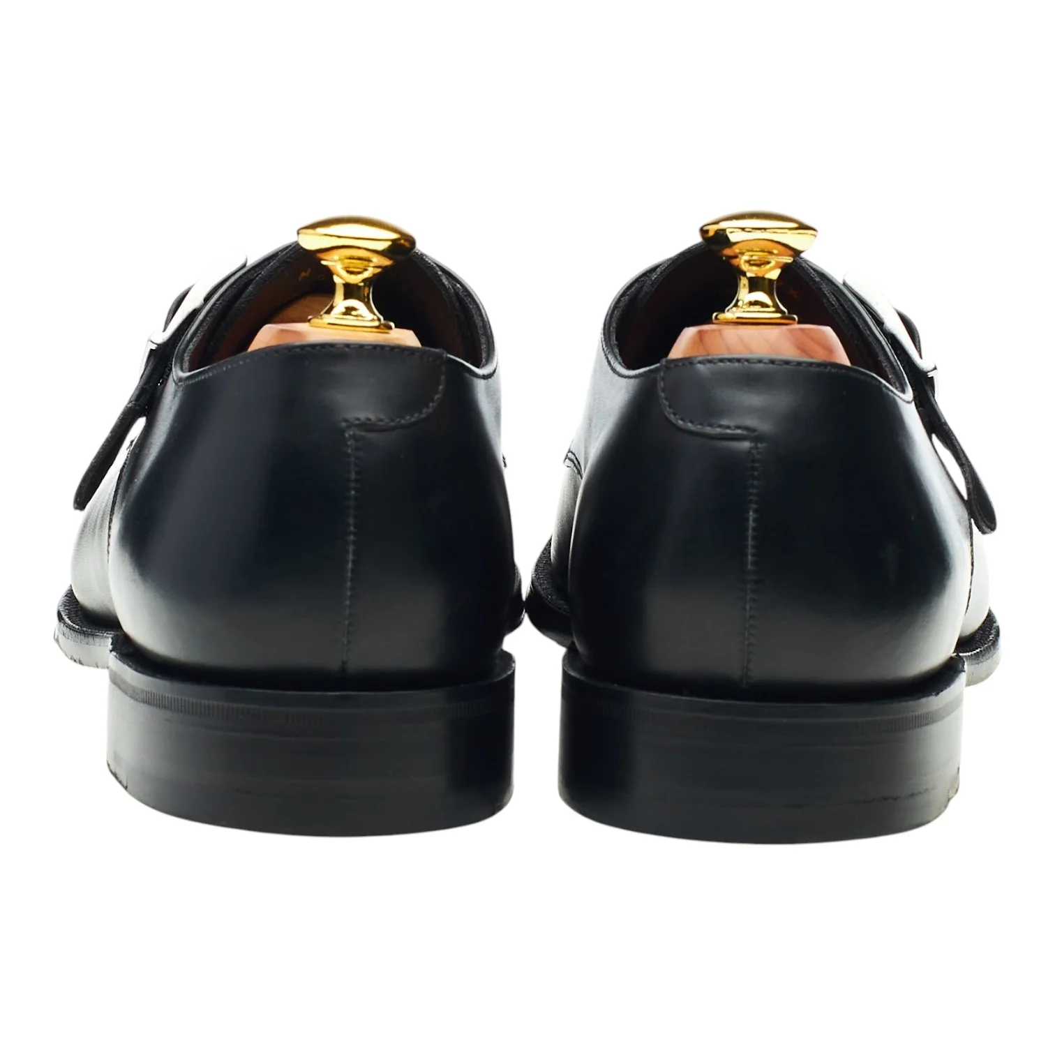 1880 'Medway' Black Leather Monk Strap UK 7.5 F - Image 4