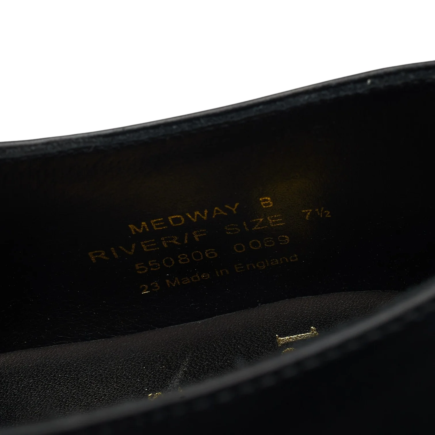 1880 'Medway' Black Leather Monk Strap UK 7.5 F - Image 7