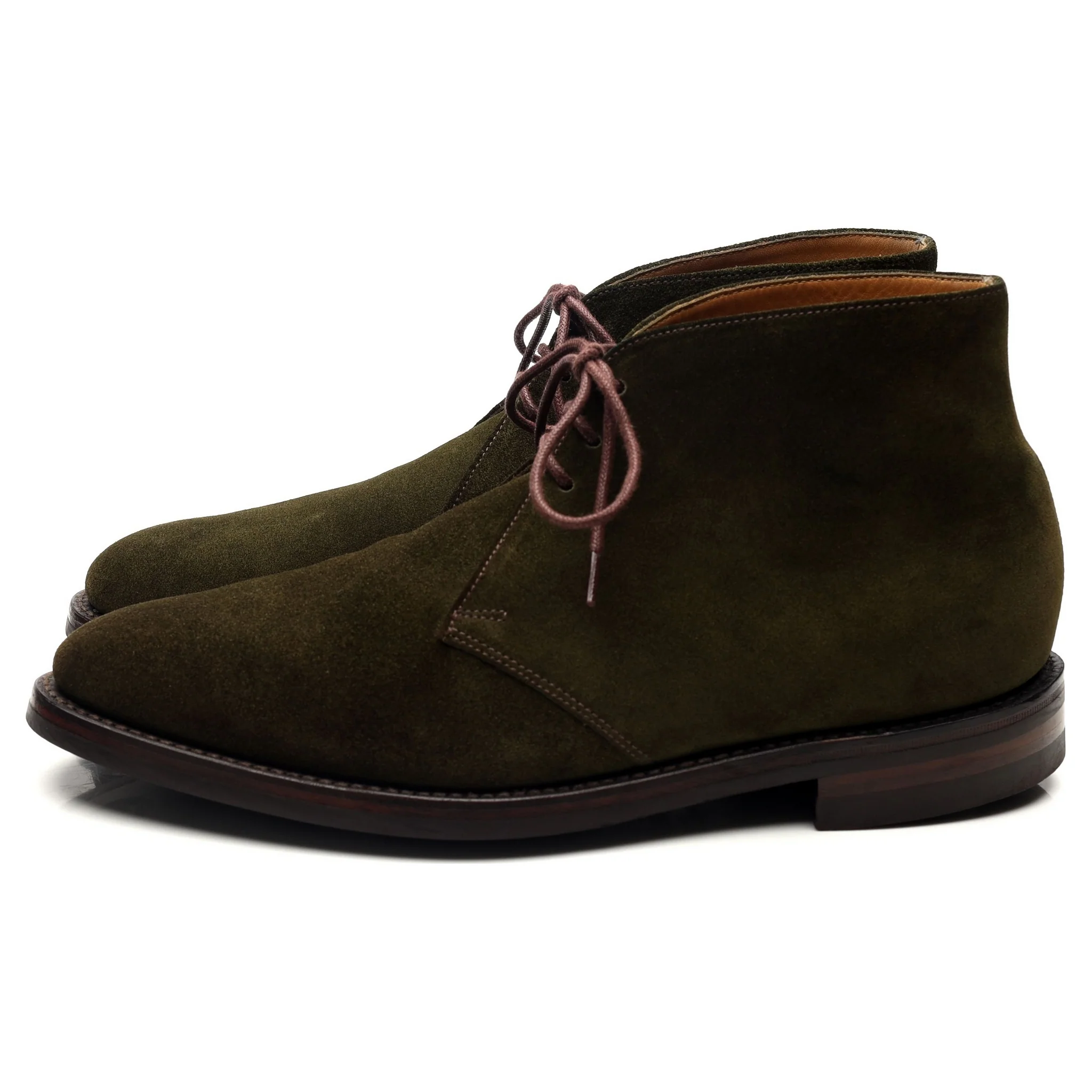 1880 'Pimlico' Dark Green Suede Chukka Boots UK 7.5 F - Image 2