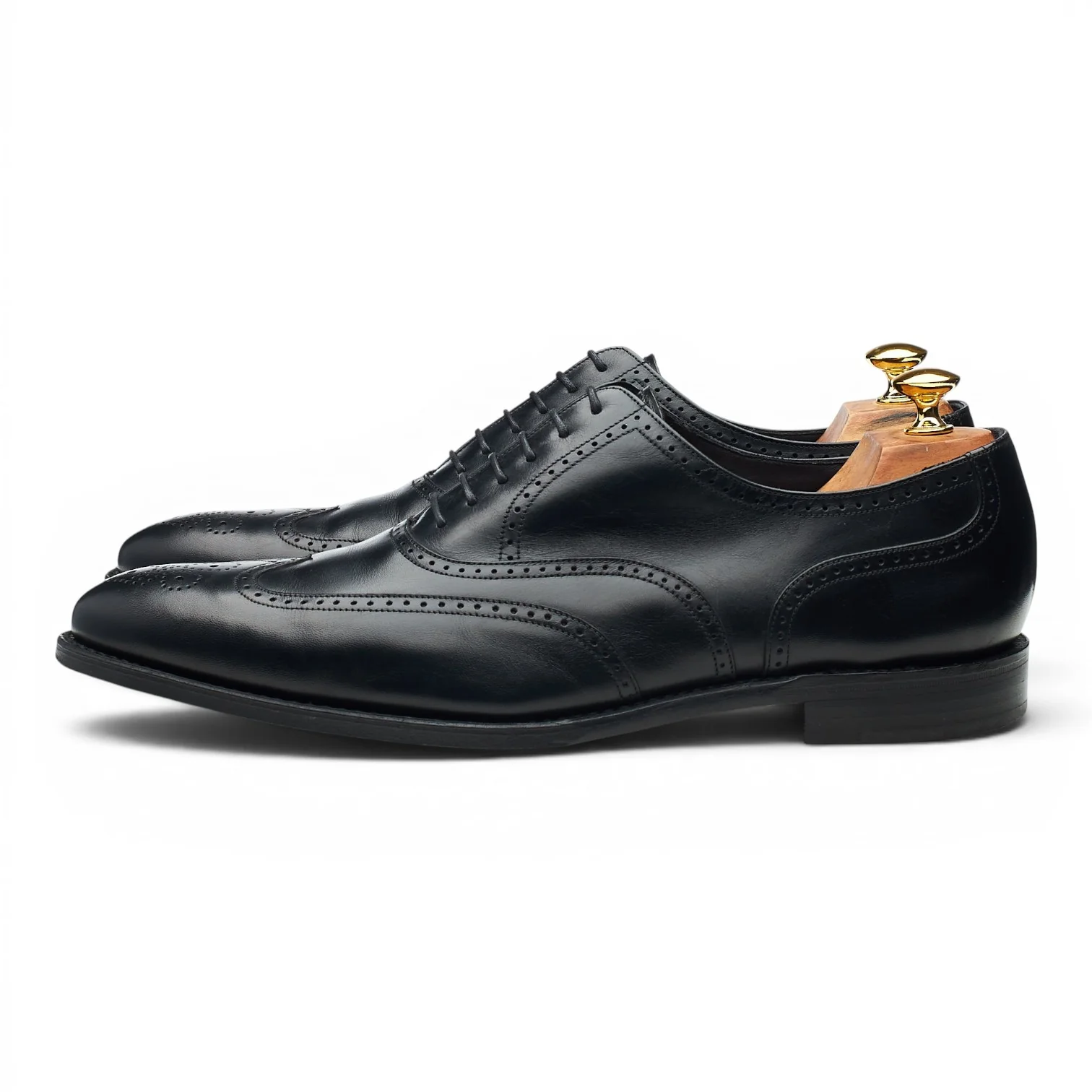 1880 'Savoy' Black Leather Oxford Brogues UK 10 F - Image 3