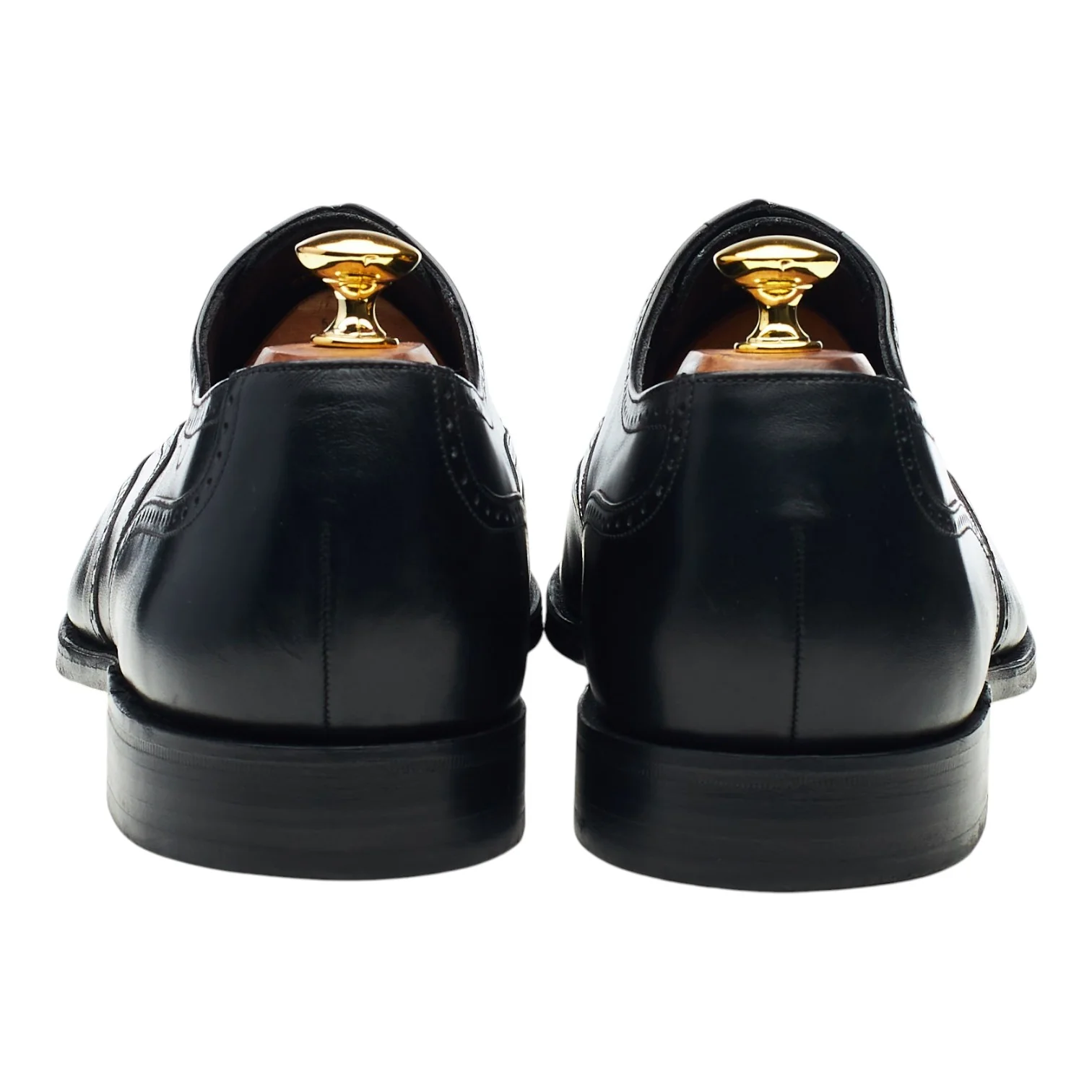 1880 'Savoy' Black Leather Oxford Brogues UK 10 F - Image 4