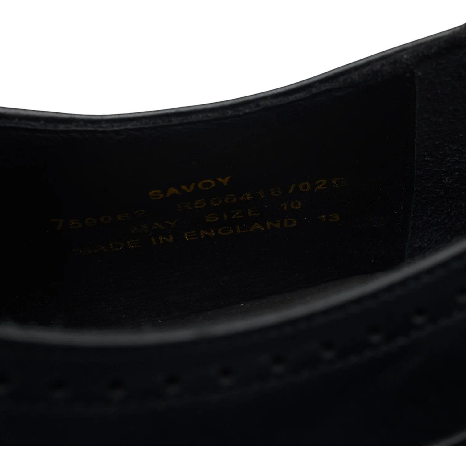 1880 'Savoy' Black Leather Oxford Brogues UK 10 F - Image 7