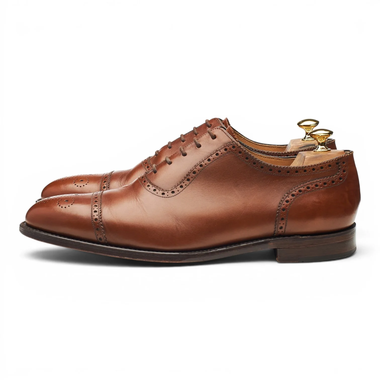 1880 'Strand' Tan Brown Leather Oxford Brogues UK 10.5 F - Image 3