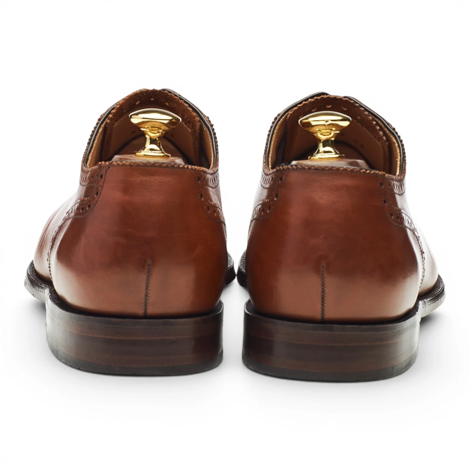1880 'Strand' Tan Brown Leather Oxford Brogues UK 10.5 F - Image 4