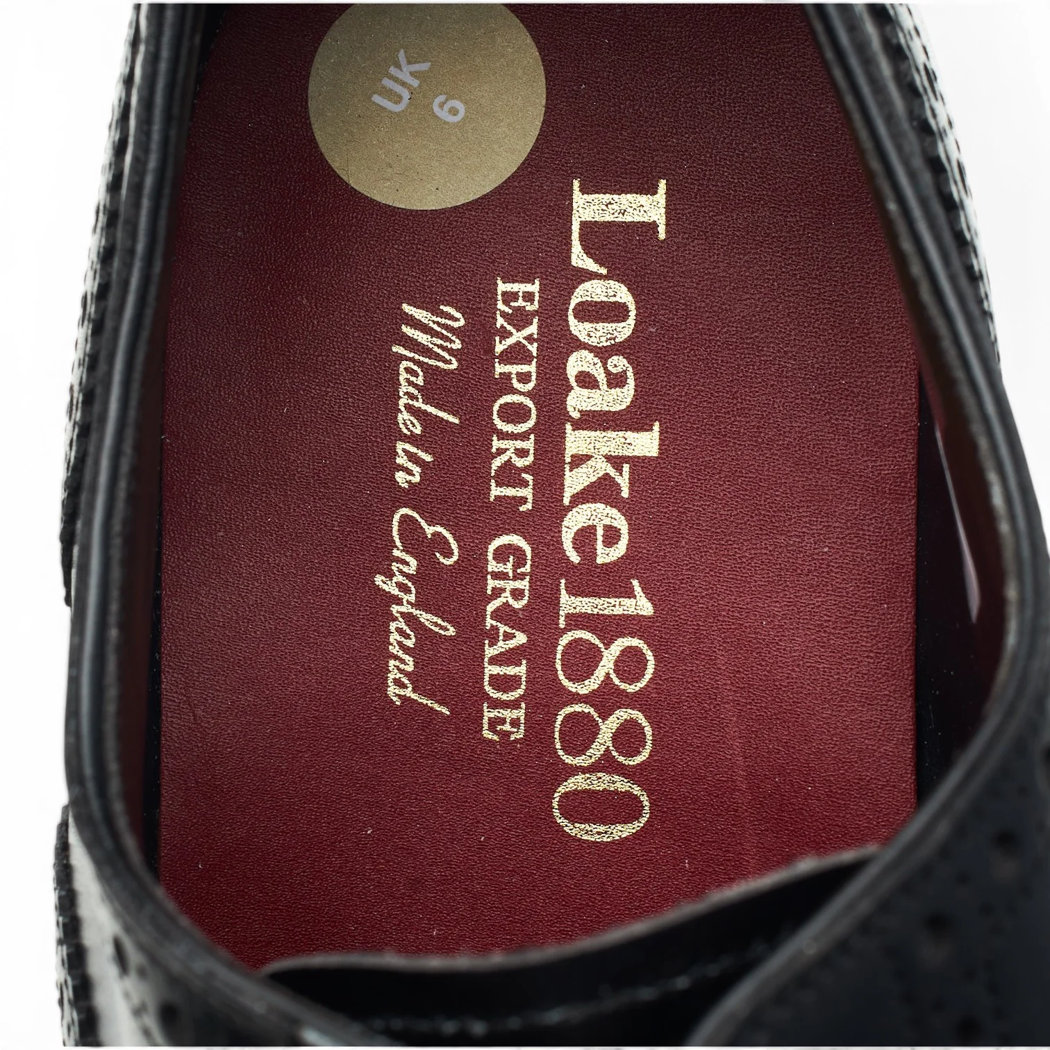 1880 'Torrington' Black Leather Oxford Brogues UK 6 F - Image 6