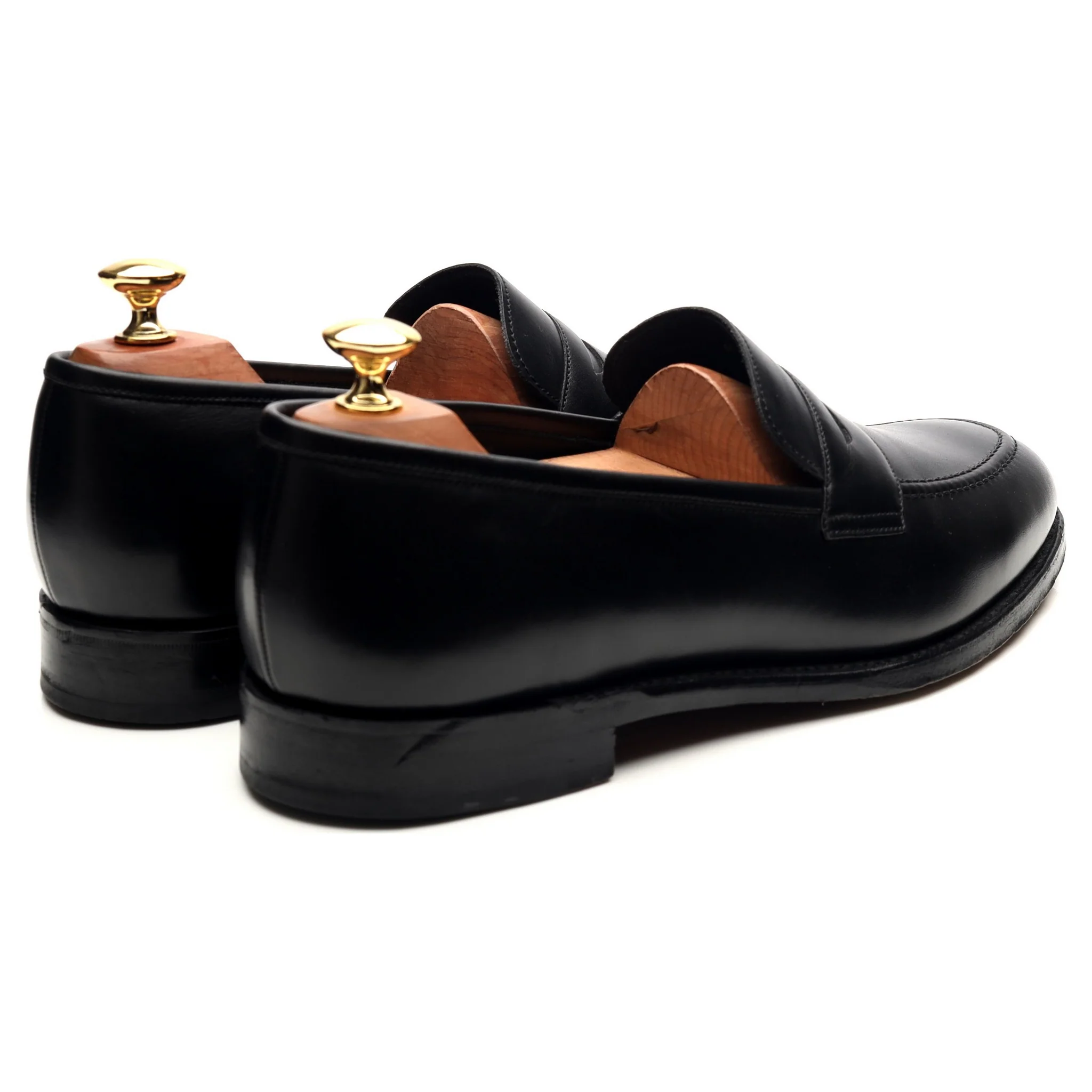 1880 'Whitehall' Black Leather Loafers UK 9 F - Image 5