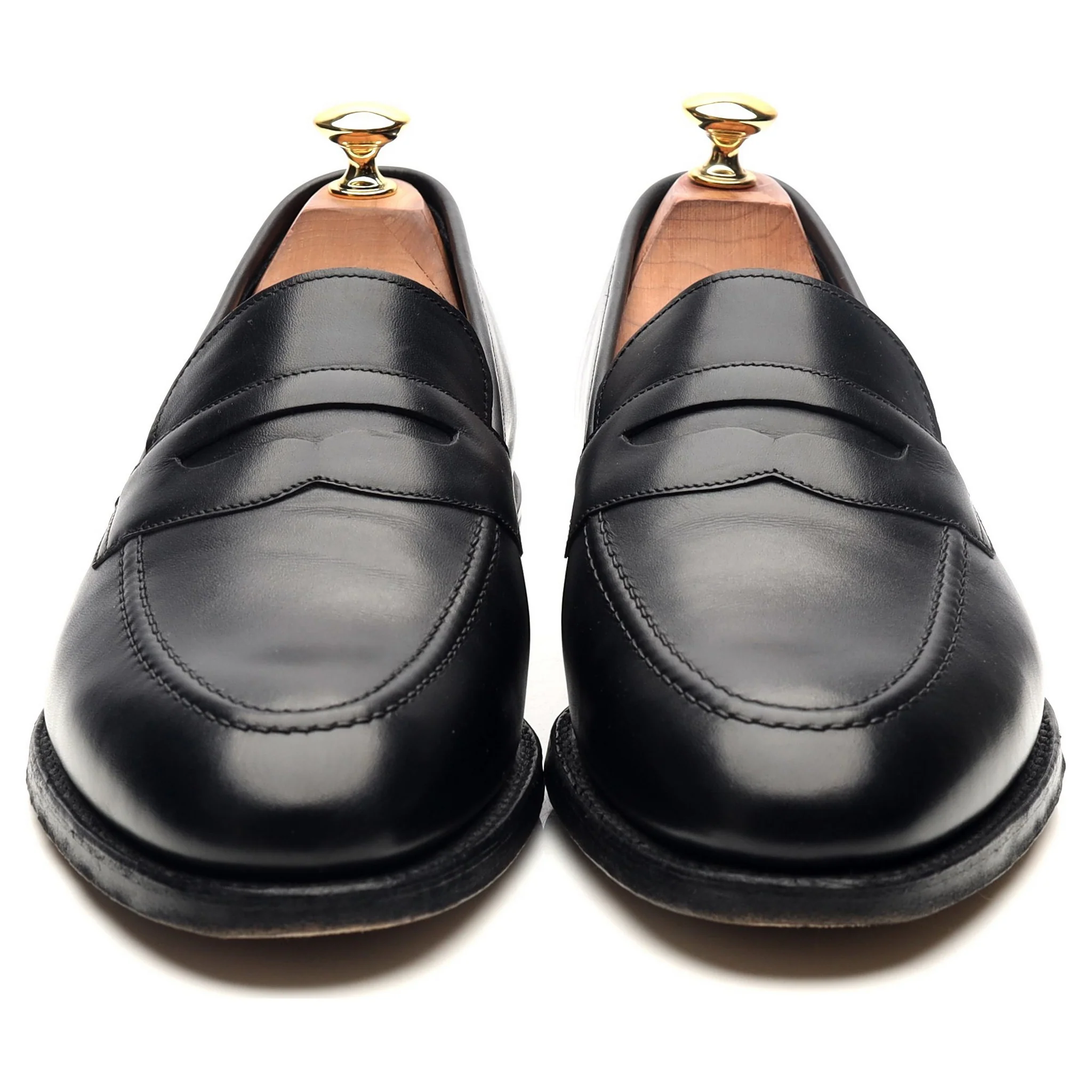 1880 'Whitehall' Black Leather Loafers UK 9 F - Image 8