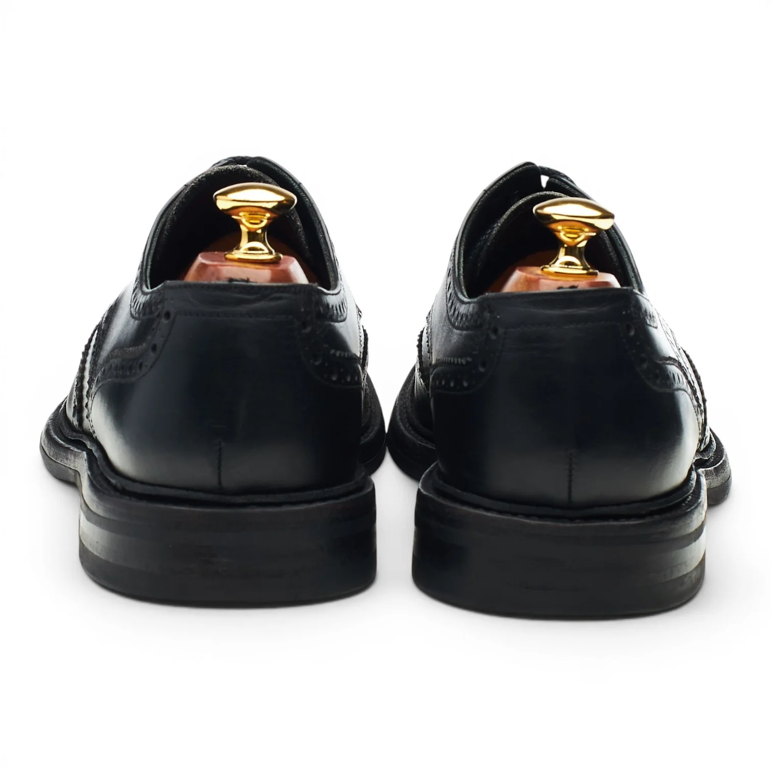 1880 'Worton' Black Leather Derby Brogues UK 9.5 G - Image 4