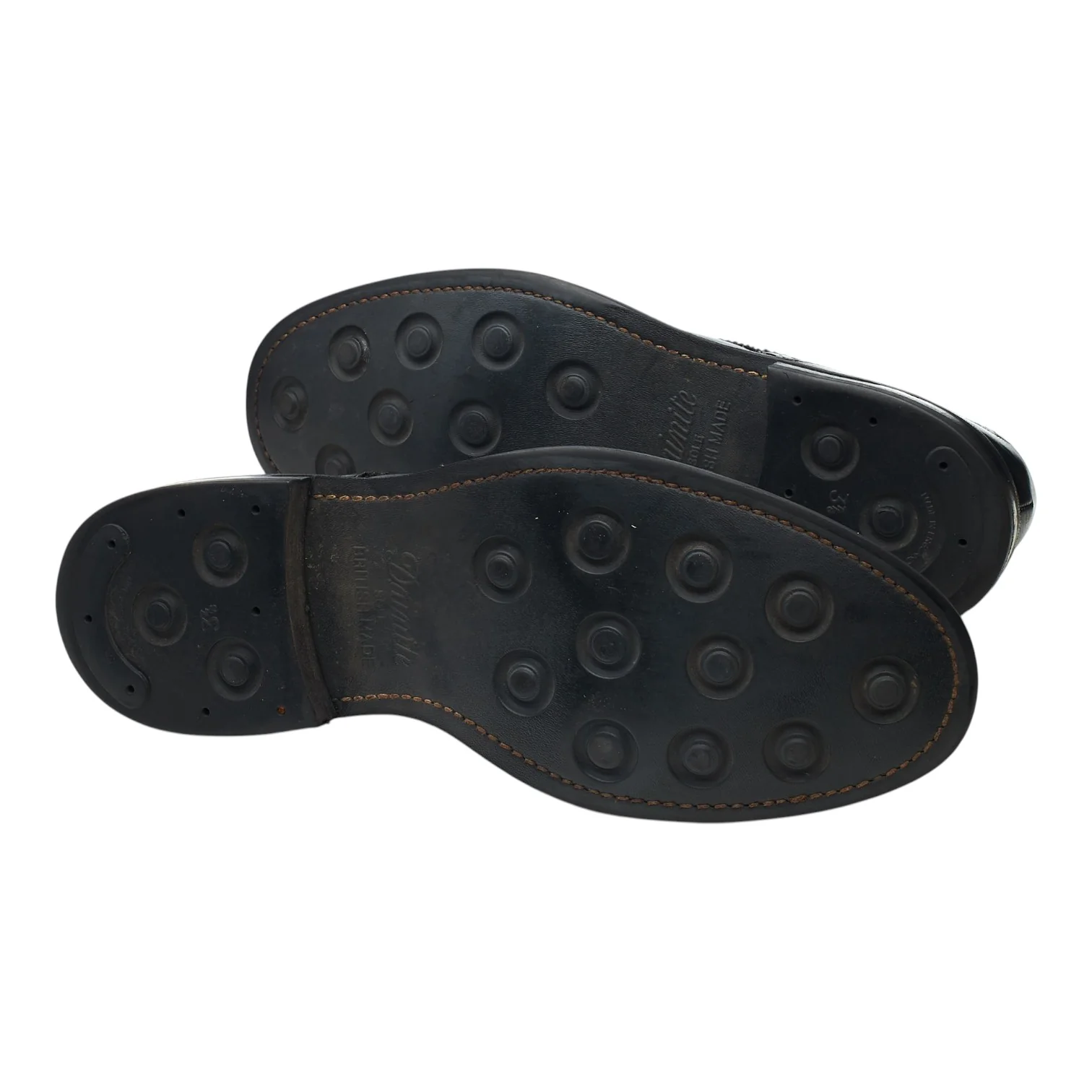 1880 'Worton' Black Leather Derby Brogues UK 9.5 G - Image 5