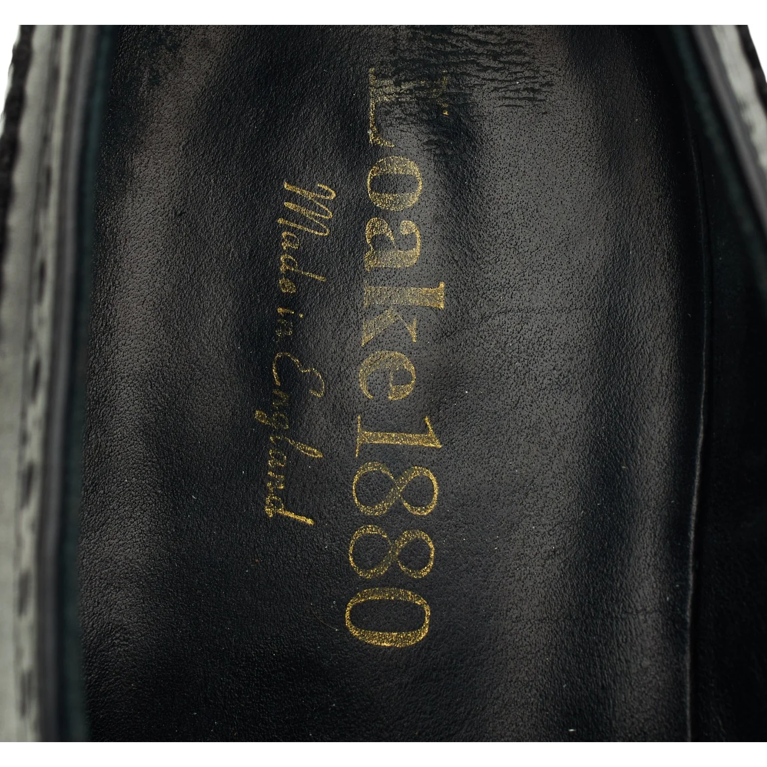 1880 'Worton' Black Leather Derby Brogues UK 9.5 G - Image 6